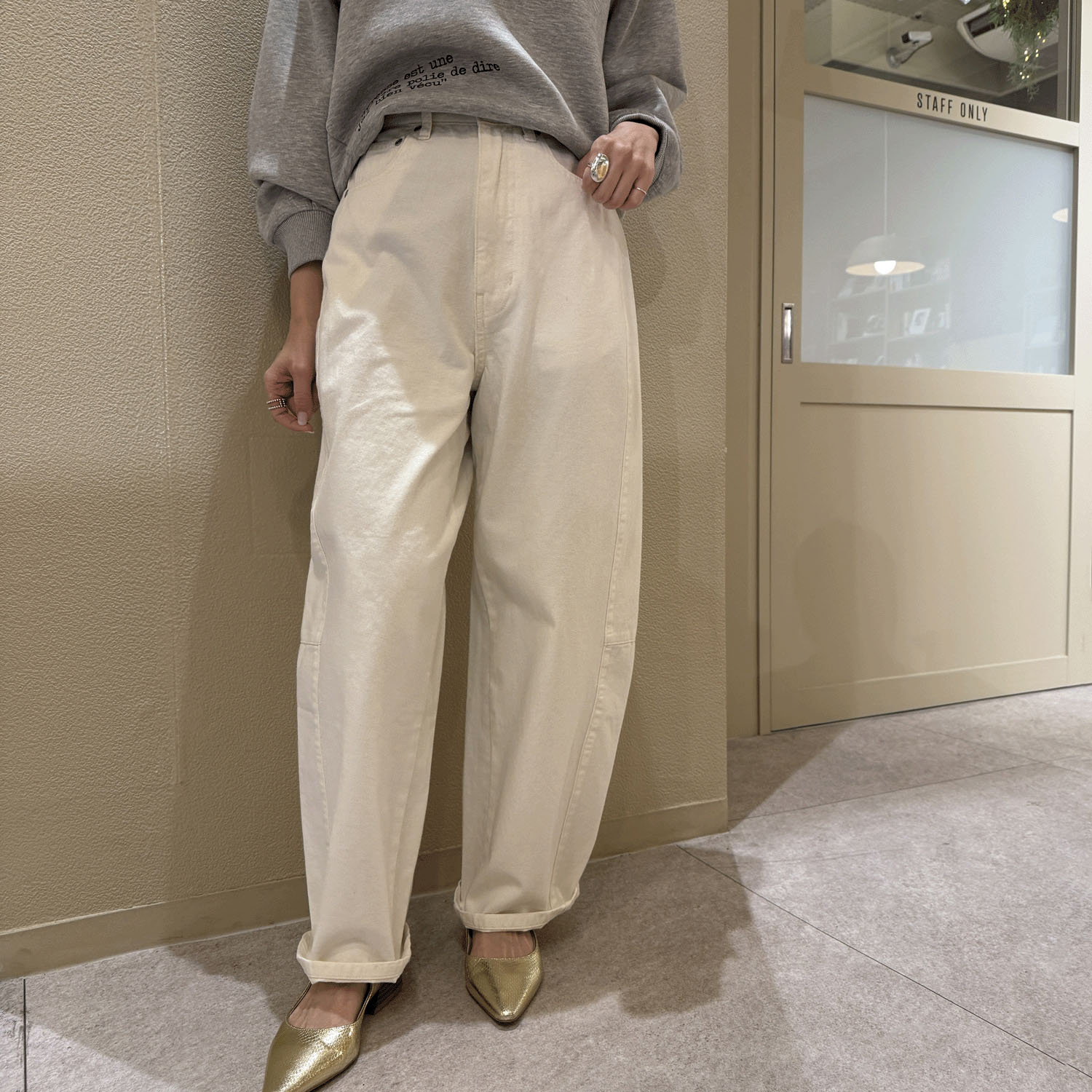 【Insta Live】QTUME バレルレッグデニムパンツ - 画像2