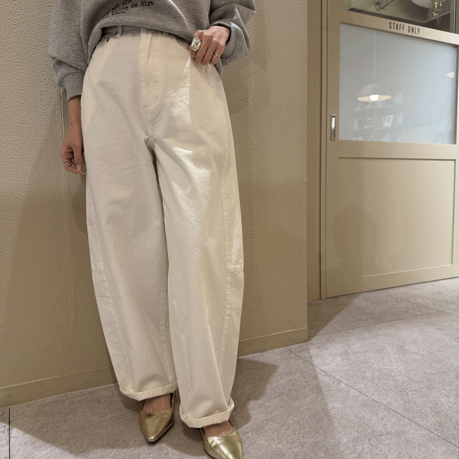 【Insta Live】QTUME バレルレッグデニムパンツ - 画像1