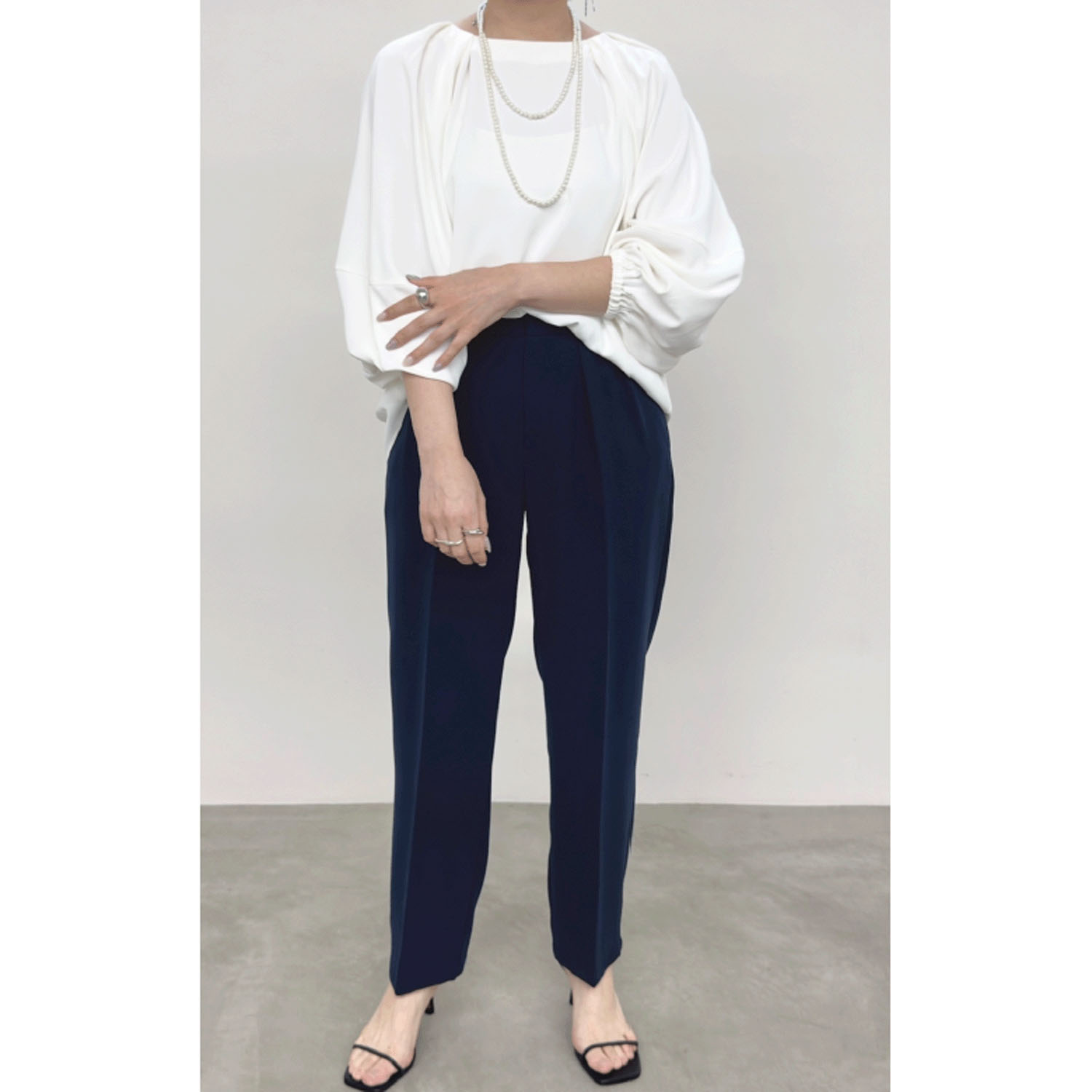 【Insta Live】NUS タックデザインボリュームブラウス - 画像10