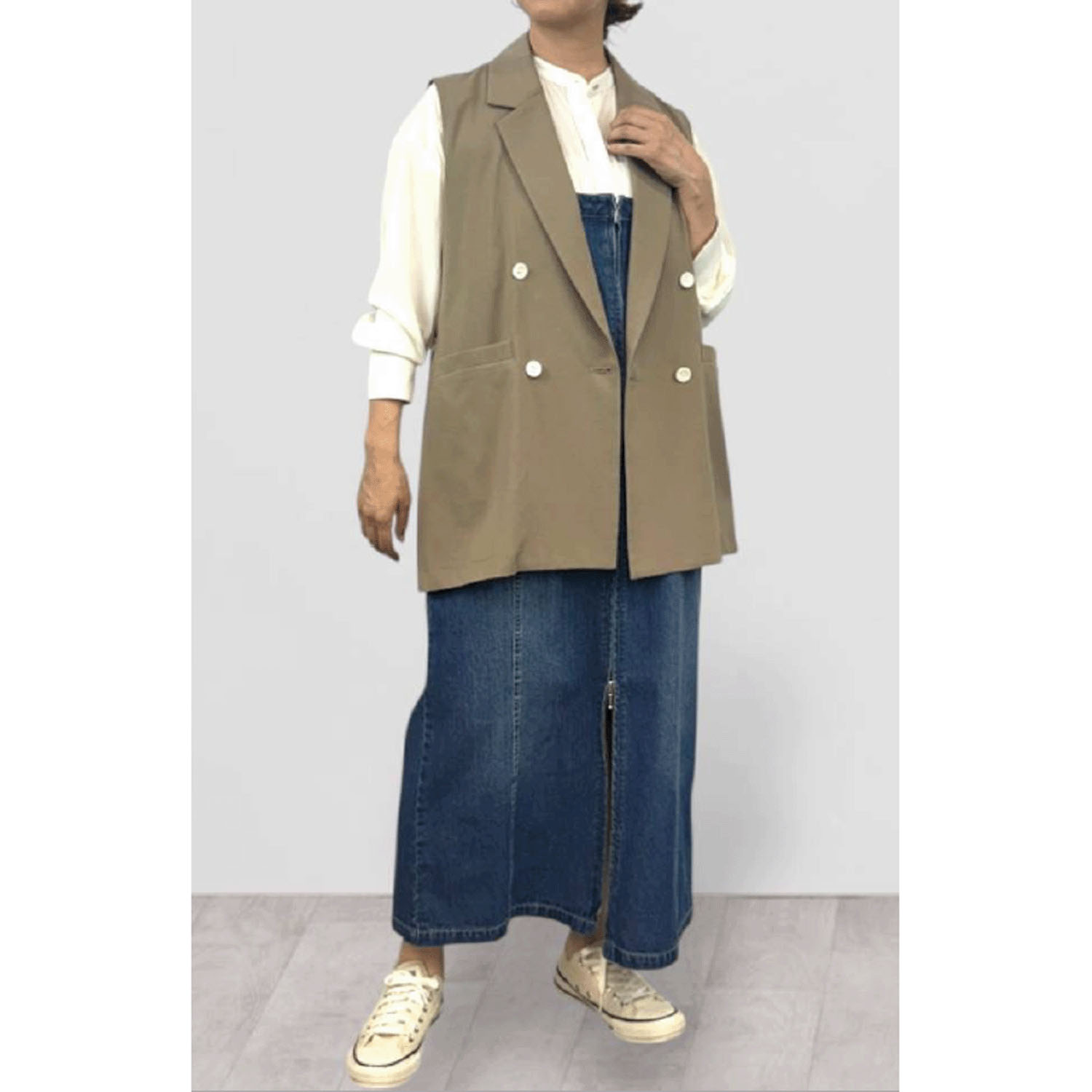 【Insta Live】QTUME バンドカラーシャツ - 画像4