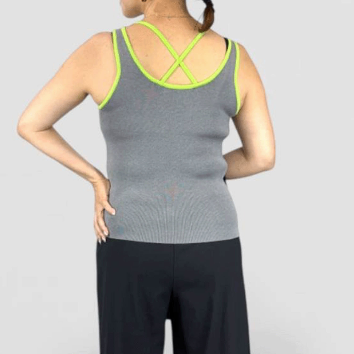 QTUME バイカラータンクニットインナートップス - 画像7