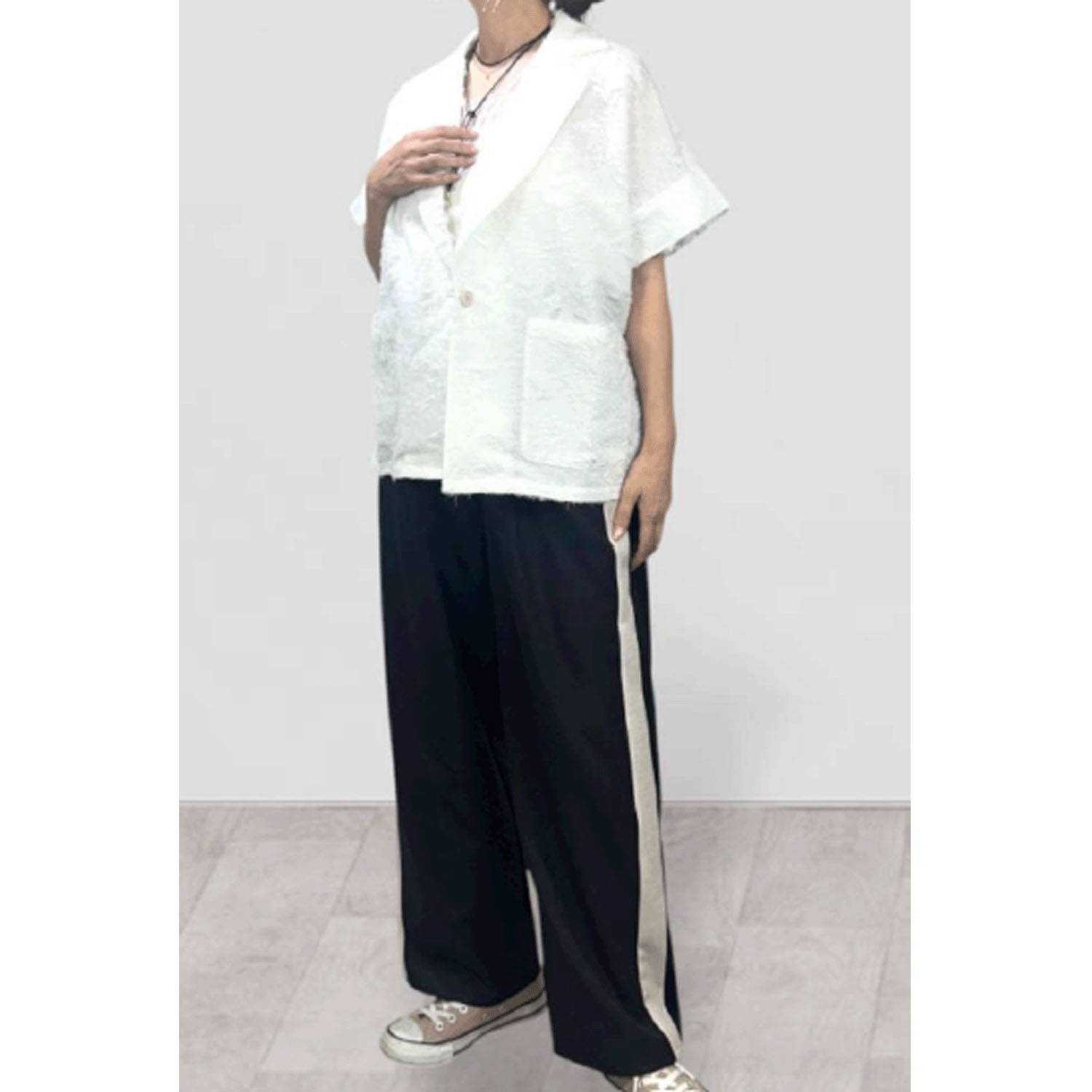 QTUME サイドラインタックパンツ - 画像4