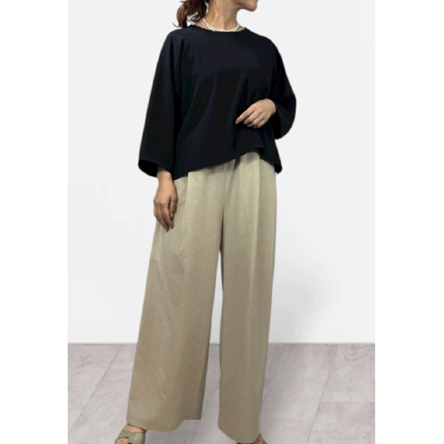 QTUME タックイージーワイドパンツ - 画像3