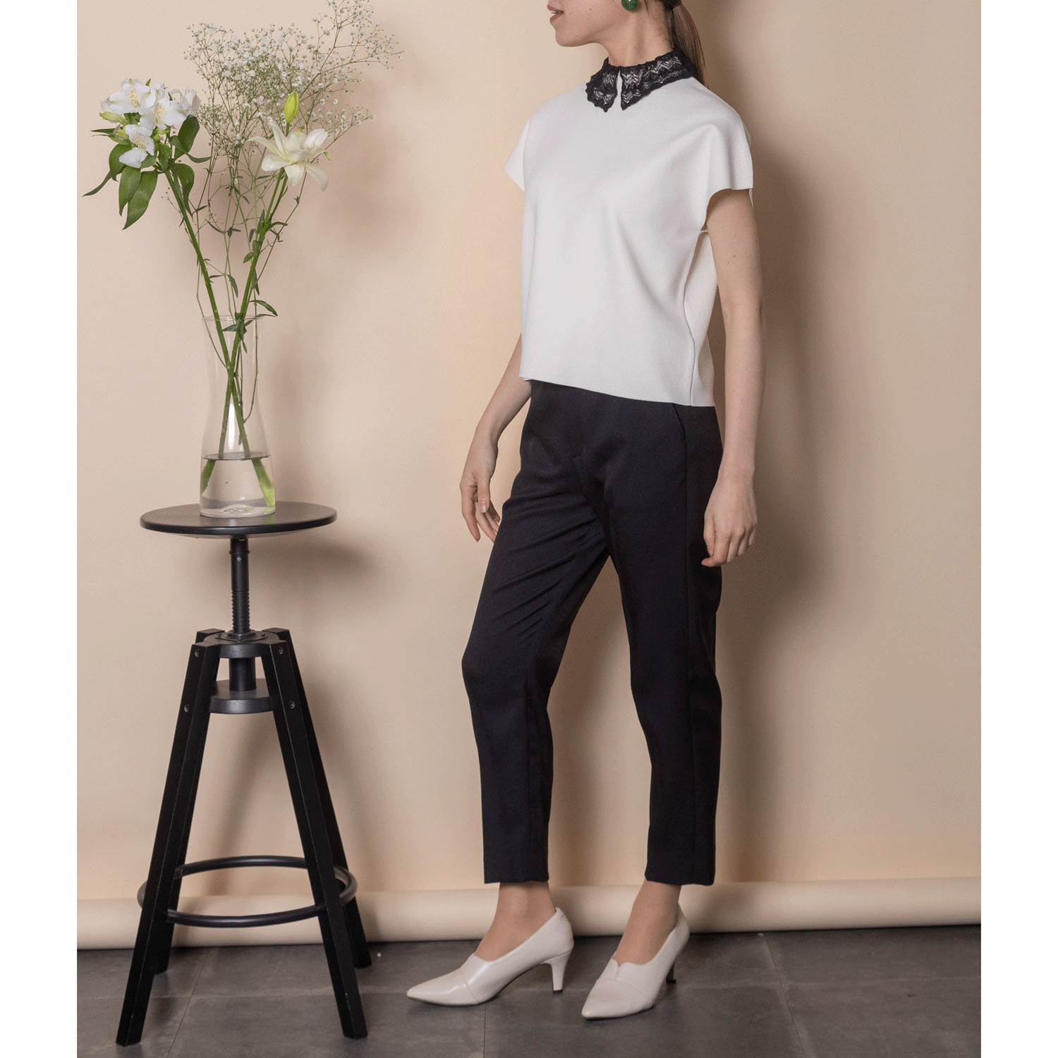 グラン山貴 レース衿ニット - 画像4