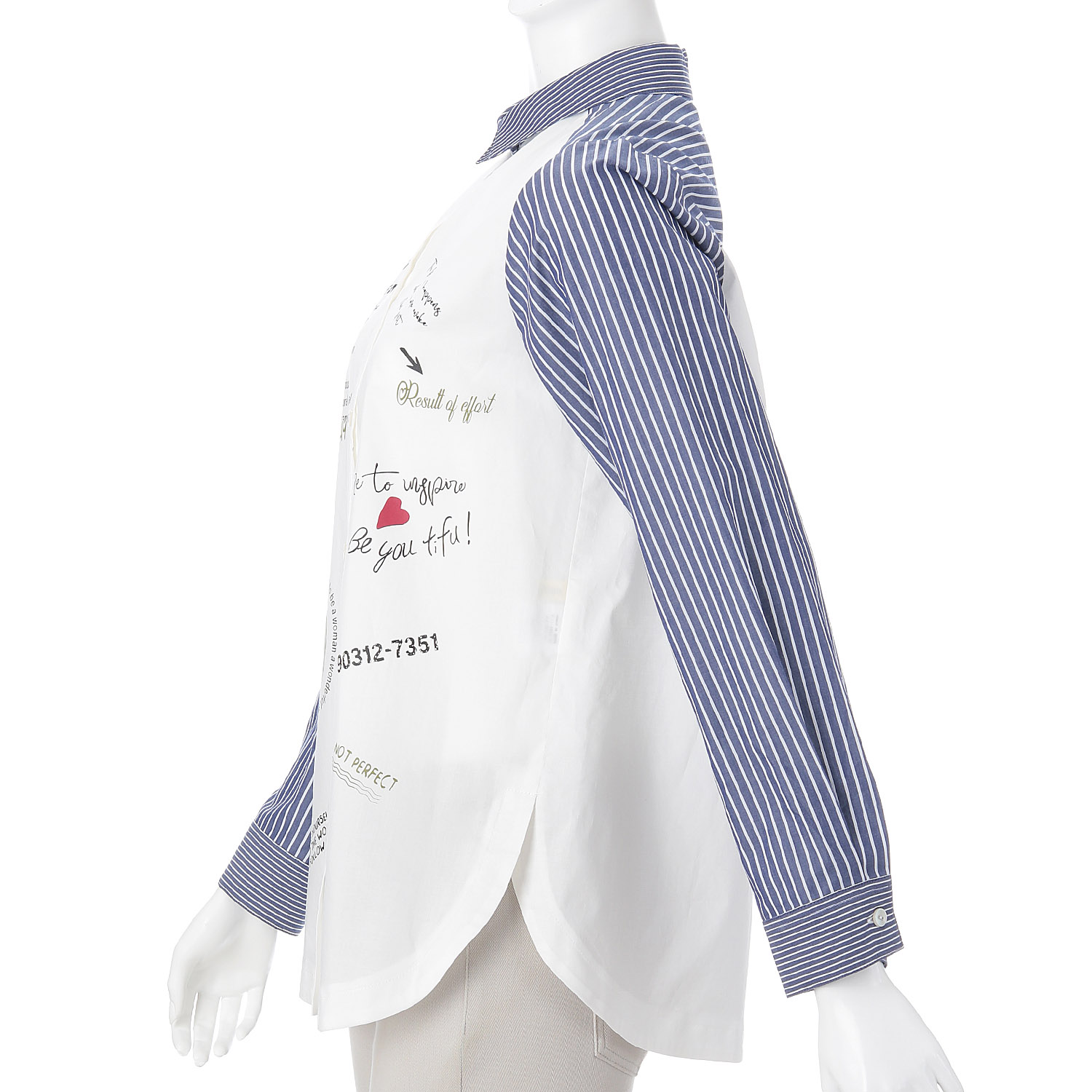 M－station 前身頃プリントブラウス - 画像3