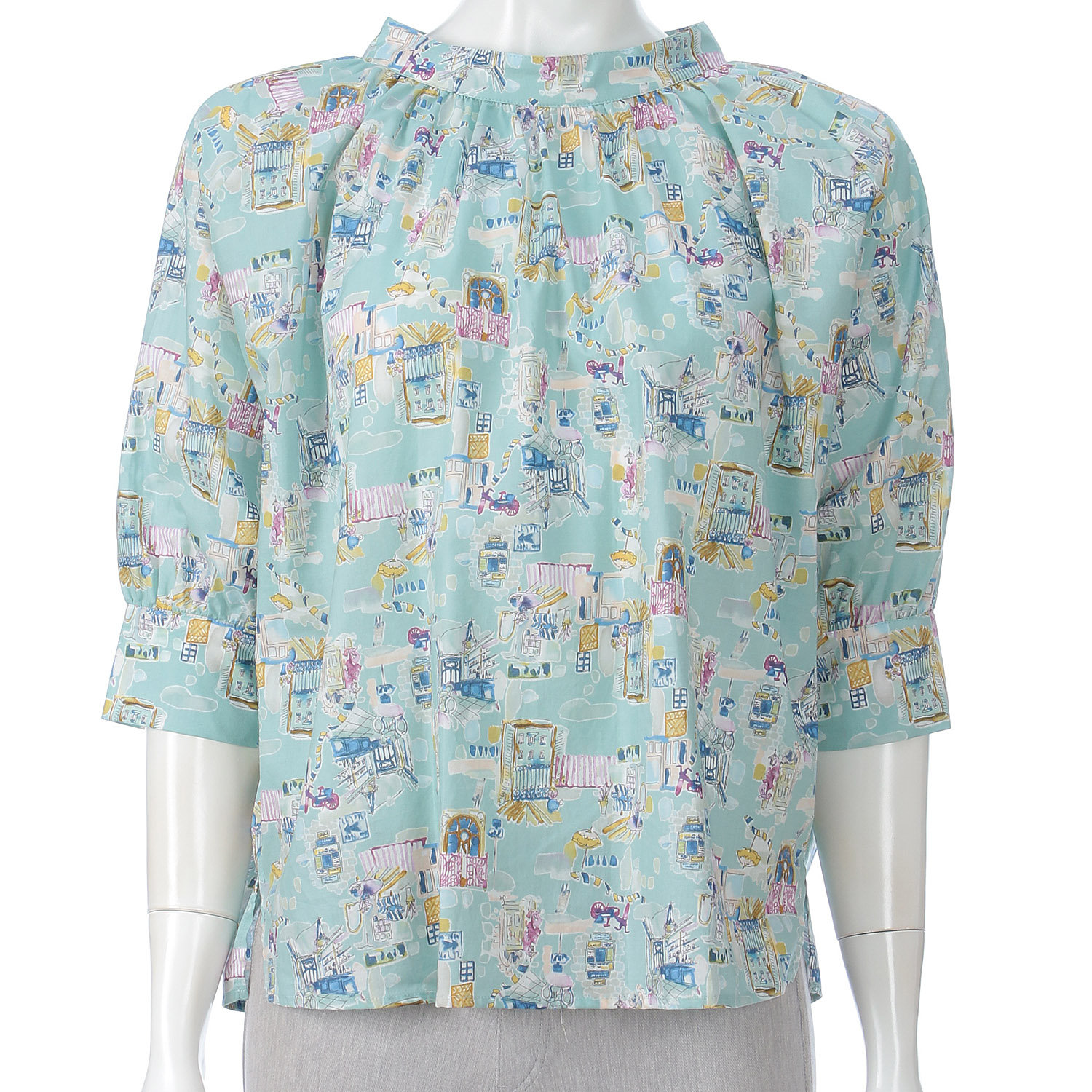 M－station プリントスタンドブラウス - 画像7