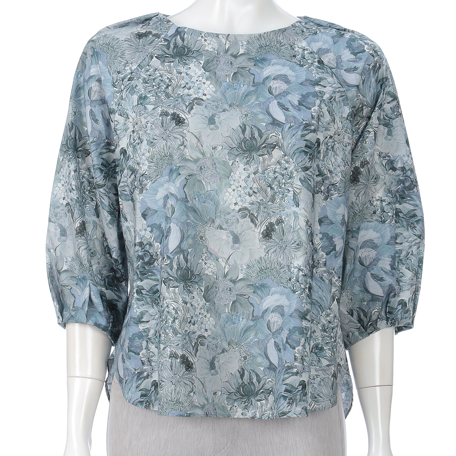 M－station リバティプリント7分袖ブラウス