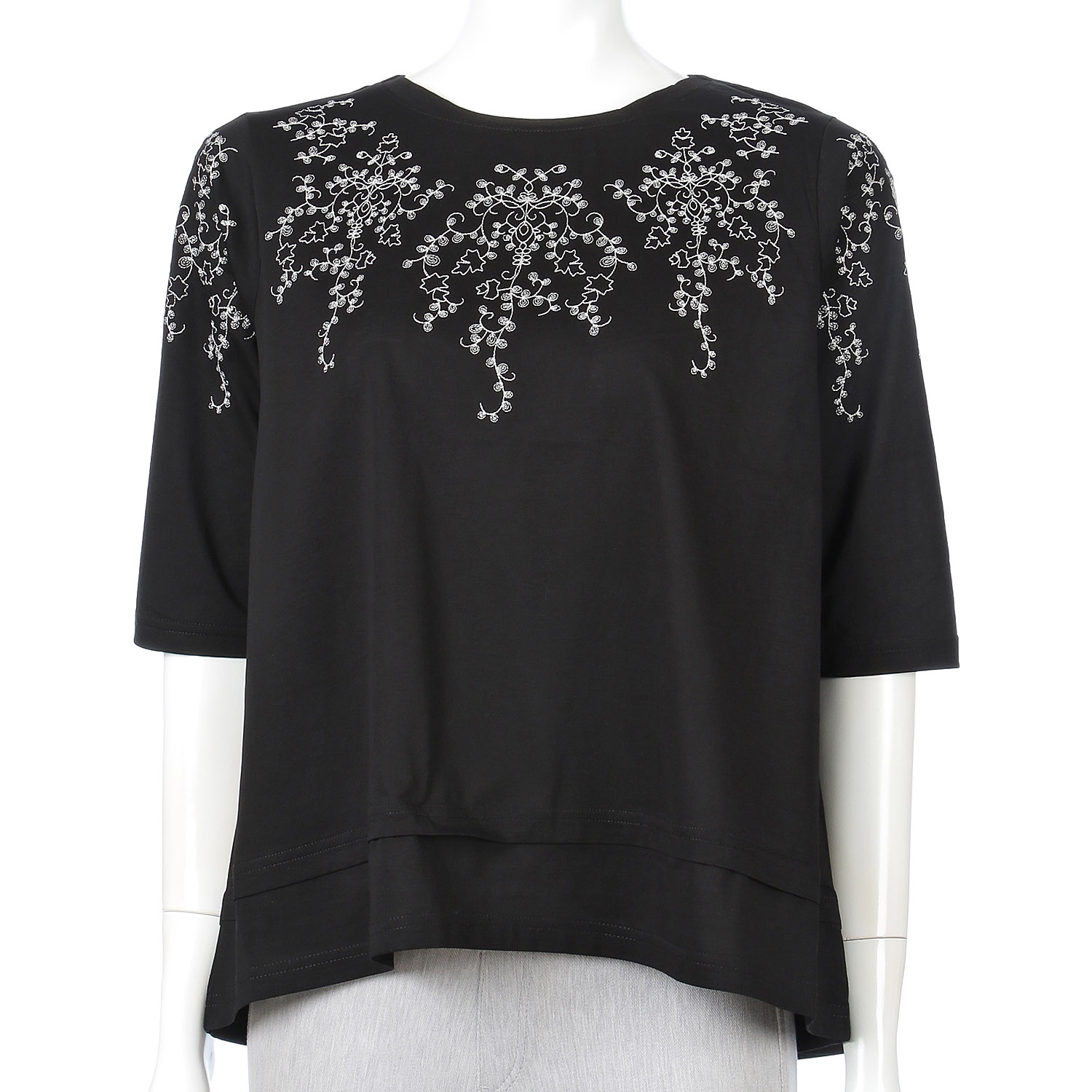 M－station 刺繍レイヤードカットソー - 画像2