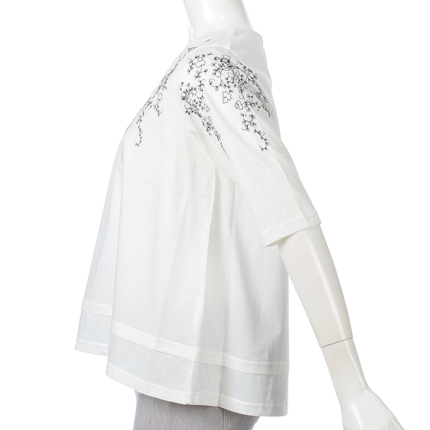 M－station 刺繍レイヤードカットソー - 画像4