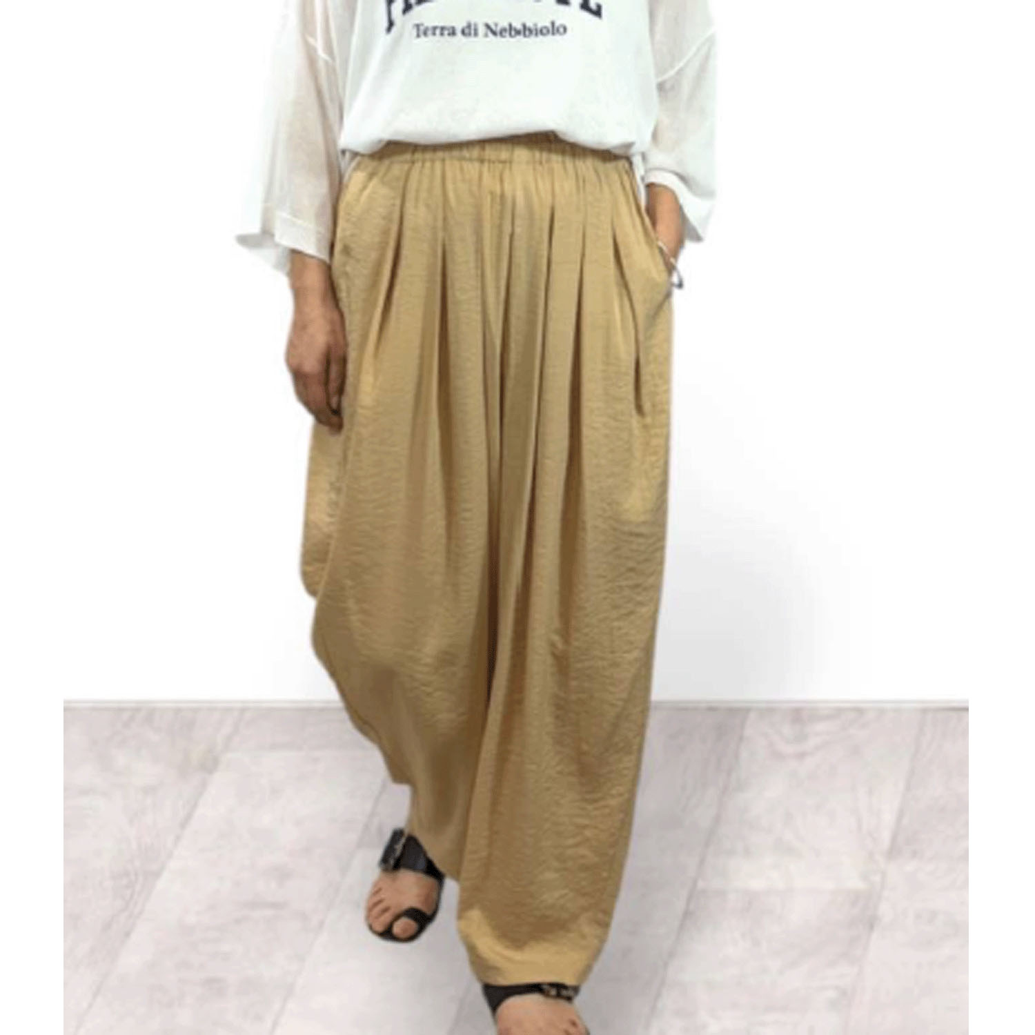 QTUME タックコクーンイージーパンツ - 画像5