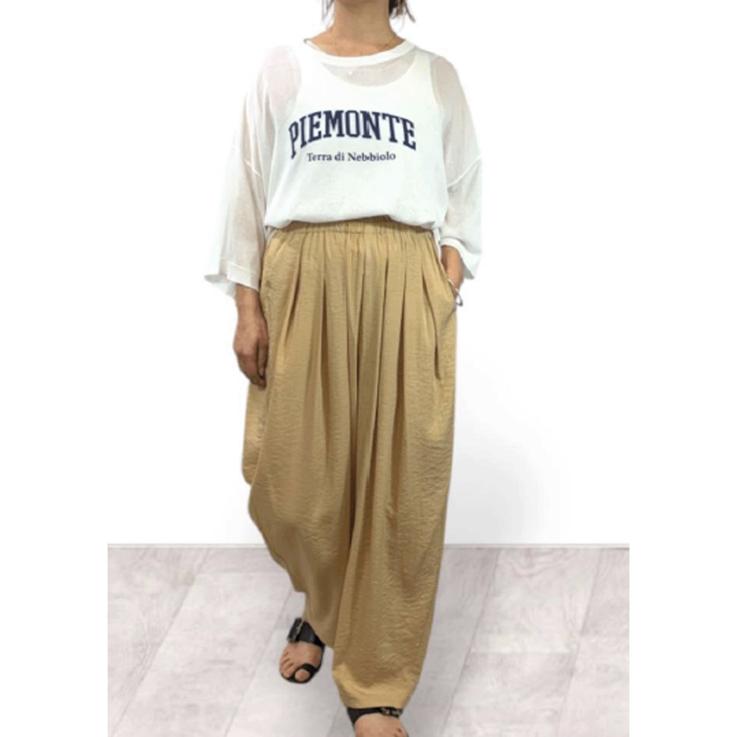 QTUME タックコクーンイージーパンツ - 画像6