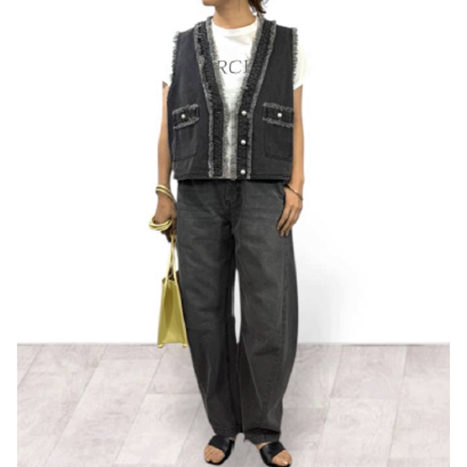 QTUME DENIMダーツカービーパンツ - 画像5