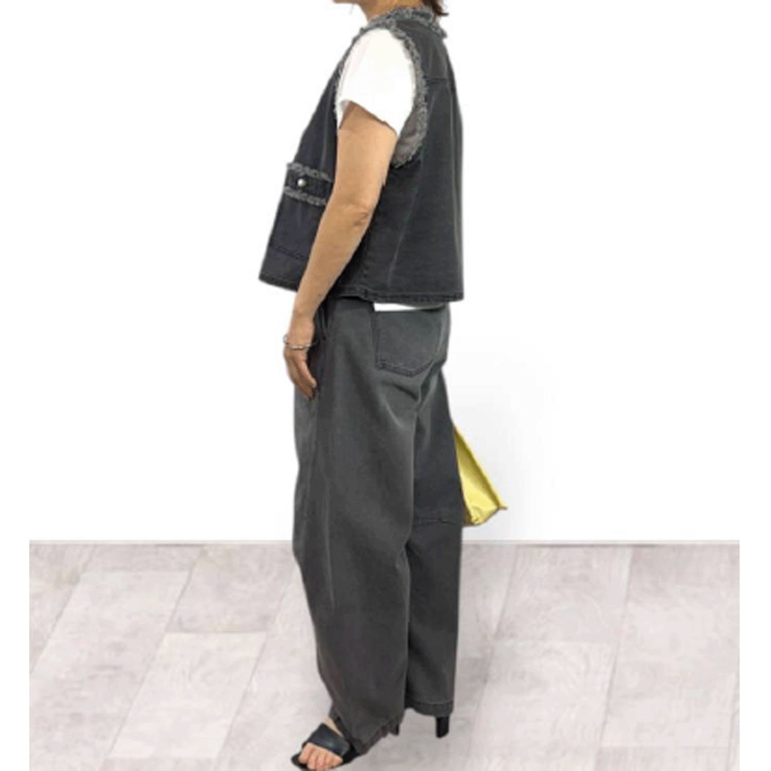 QTUME DENIMダーツカービーパンツ - 画像6