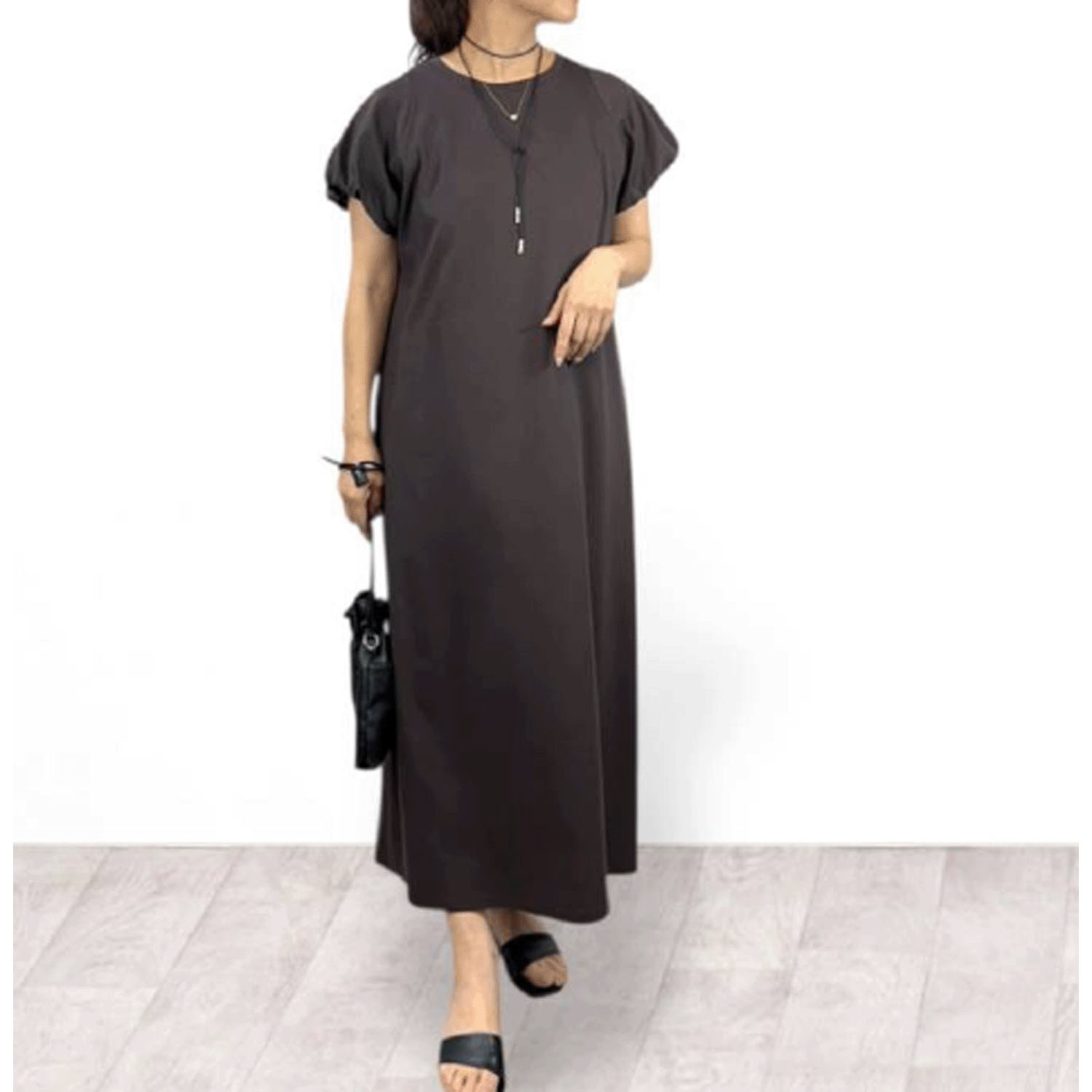 QTUME バルーンスリーブドレス - 画像6