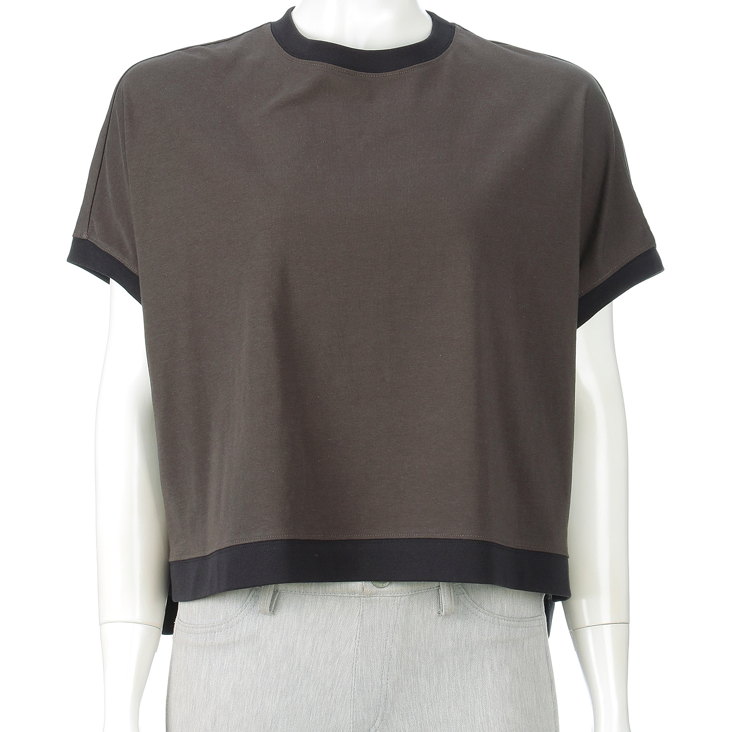 QTUME バイカラー細リブT - 画像12