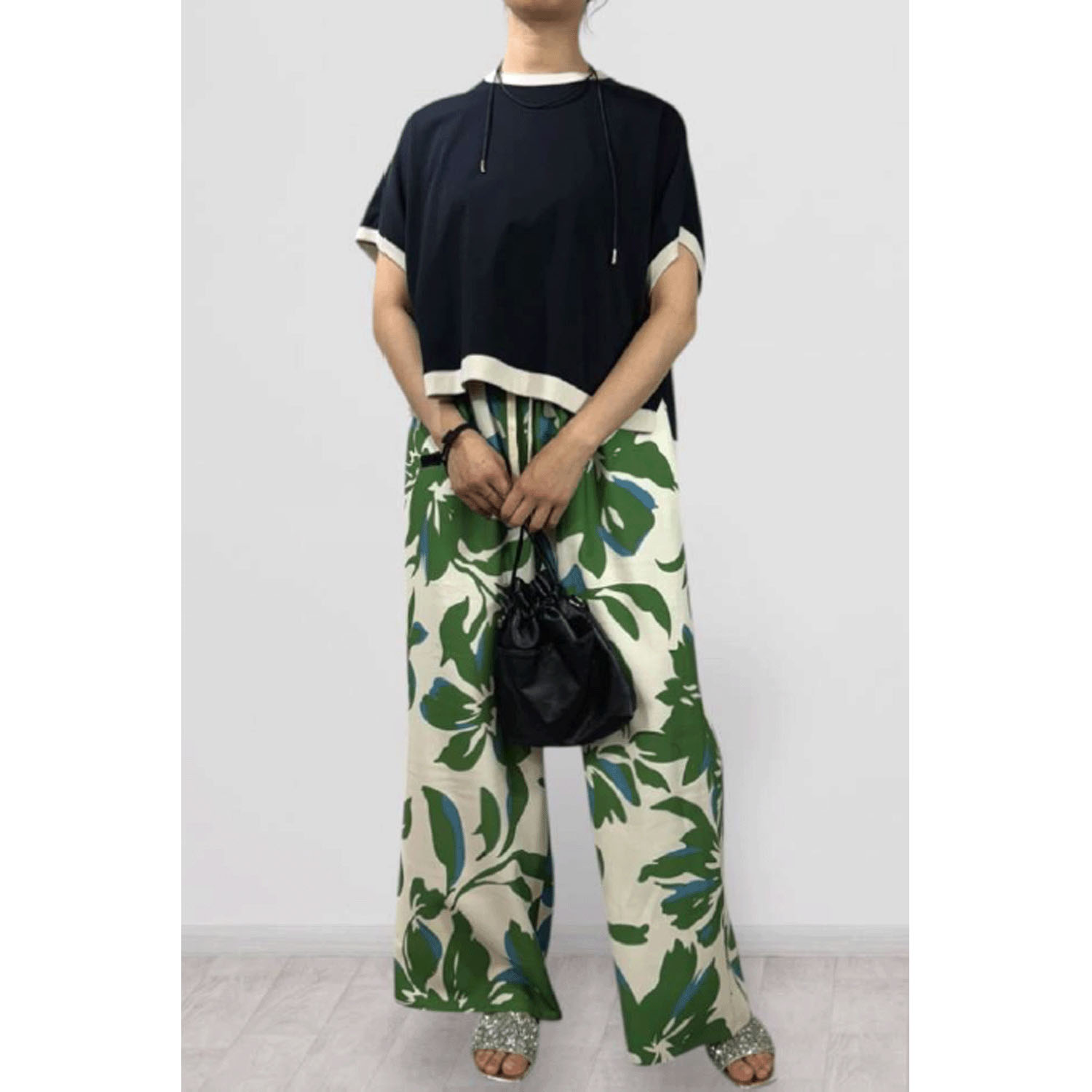 QTUME バイカラー細リブT - 画像4