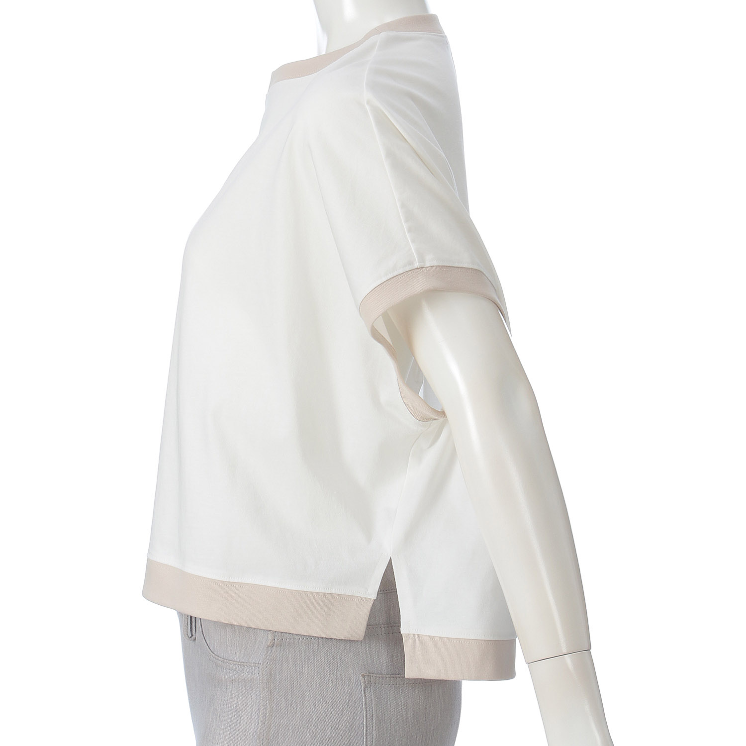 QTUME バイカラー細リブT - 画像9