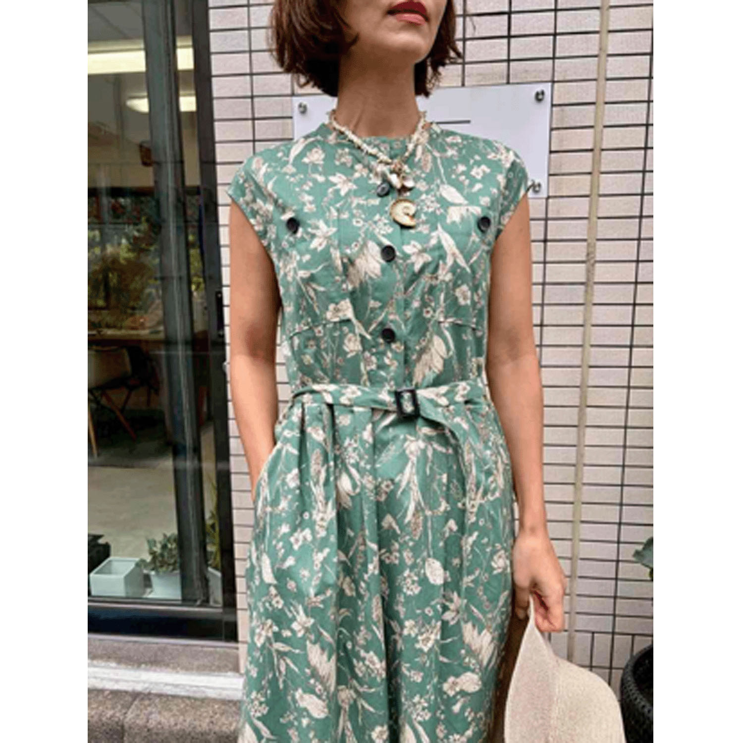 Doubleface Tokyo ボタニカルプリントワンピース - 画像3