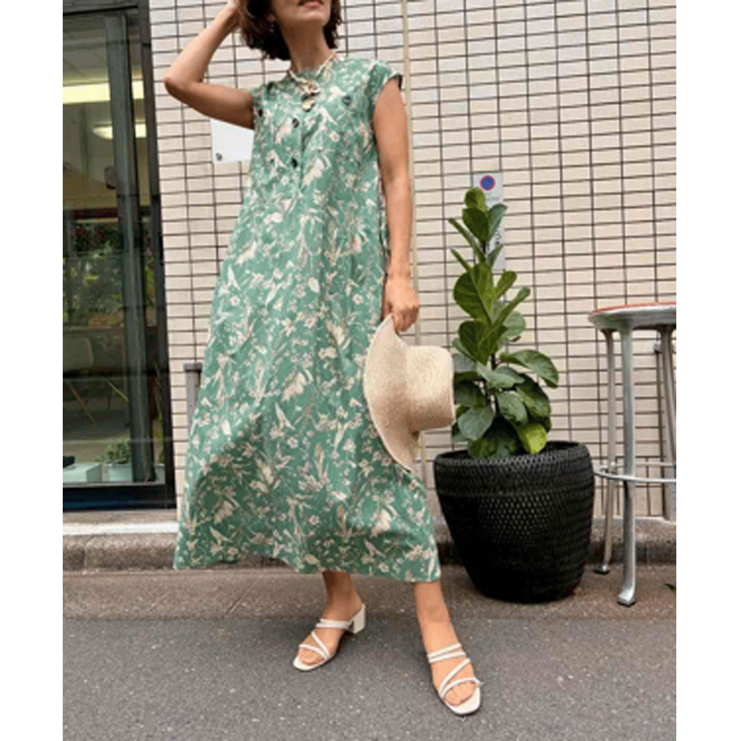 Doubleface Tokyo ボタニカルプリントワンピース