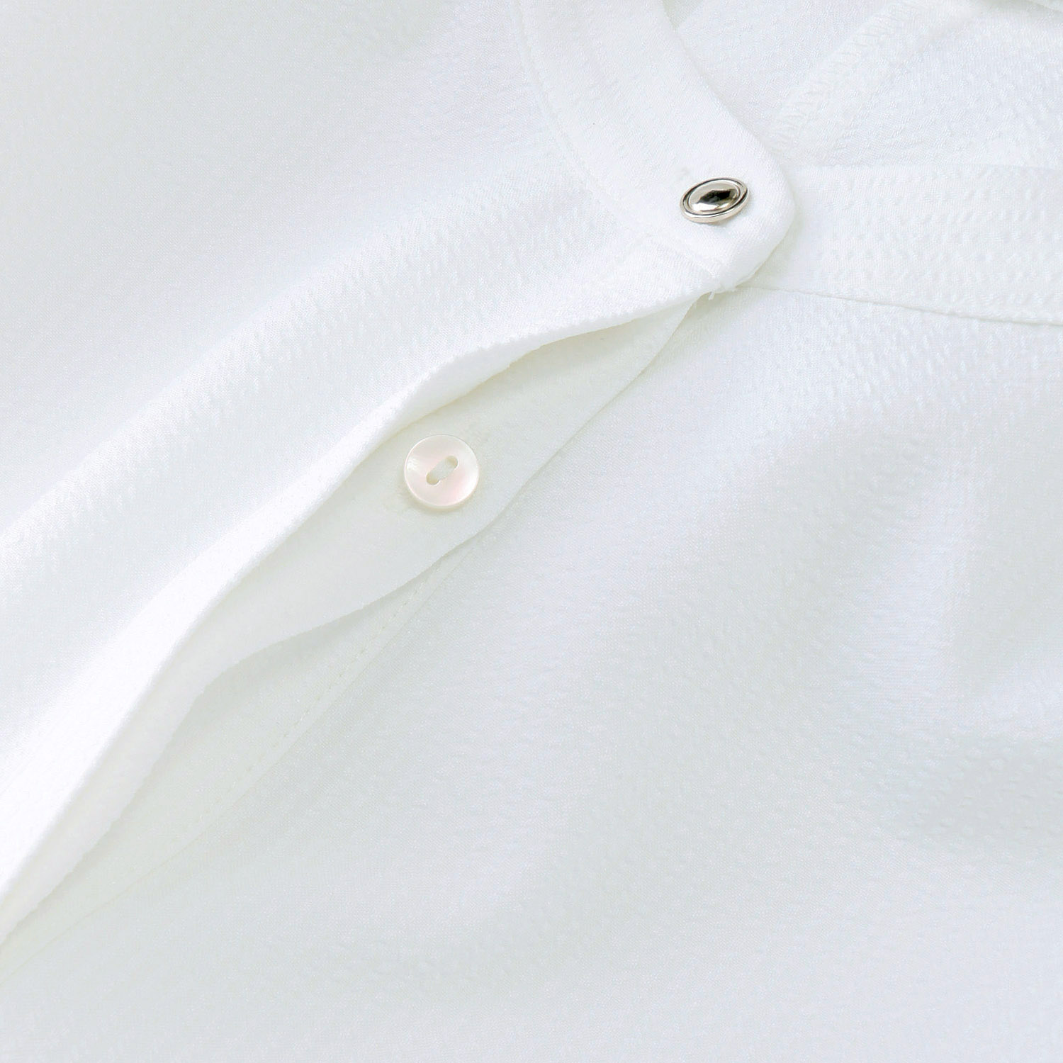 Doubleface Tokyo ボリュームスリーブシアサッカーブラウス - 画像7