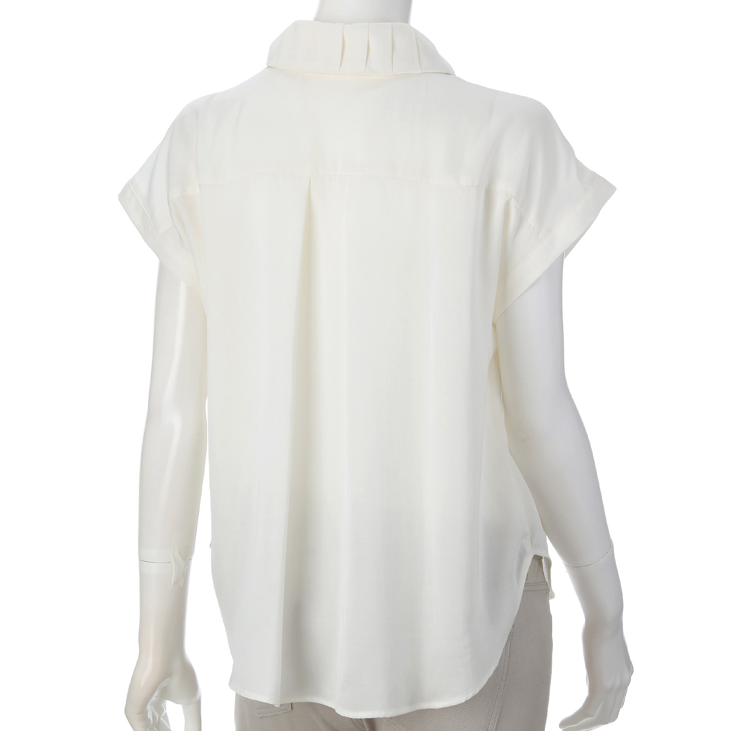 Doubleface Tokyo プリーツカラーフレンチスリーブブラウス - 画像7