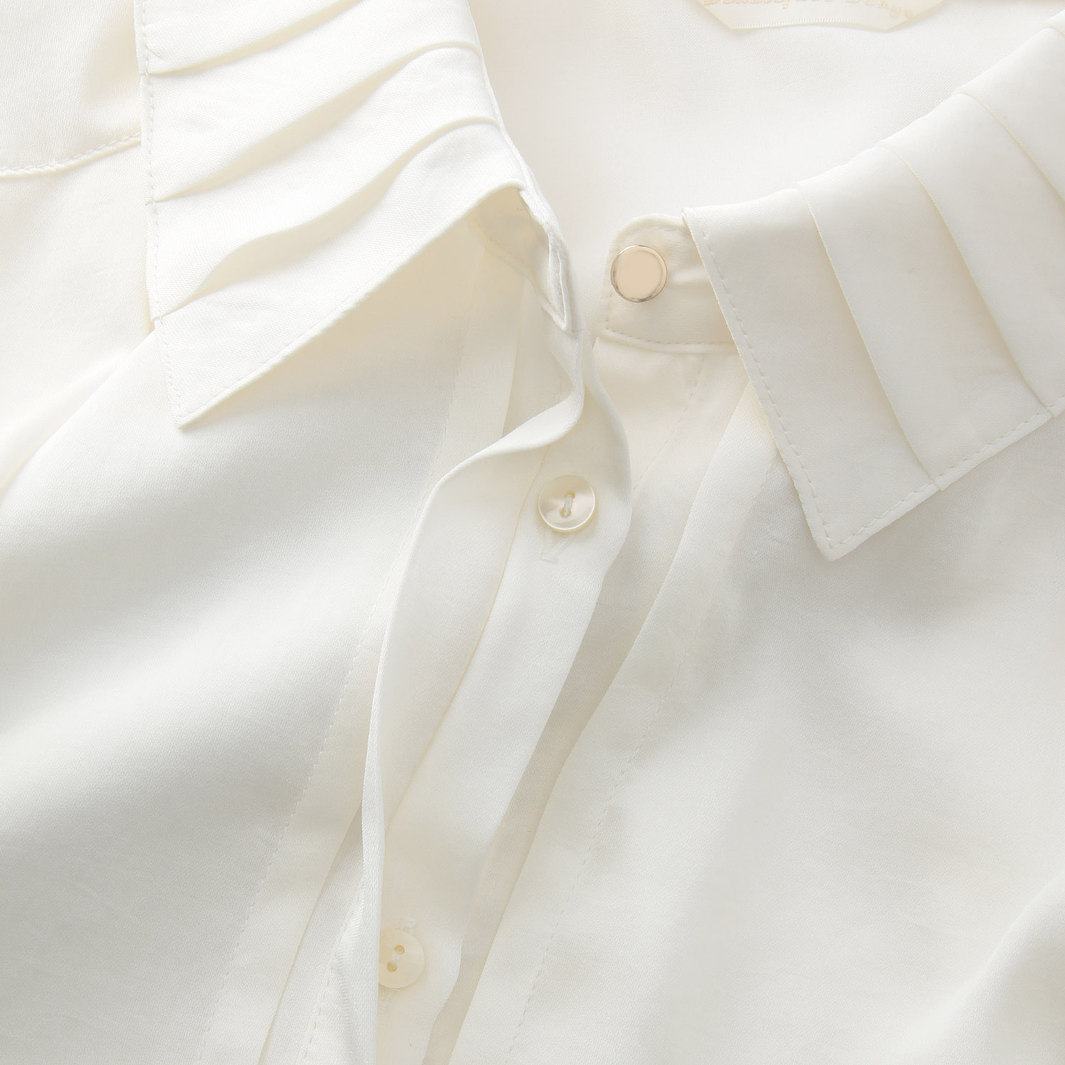 Doubleface Tokyo プリーツカラーフレンチスリーブブラウス - 画像8