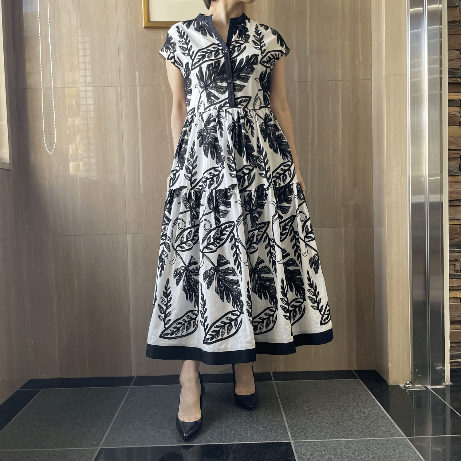 KOKIA ボタニカル刺繍ワンピース