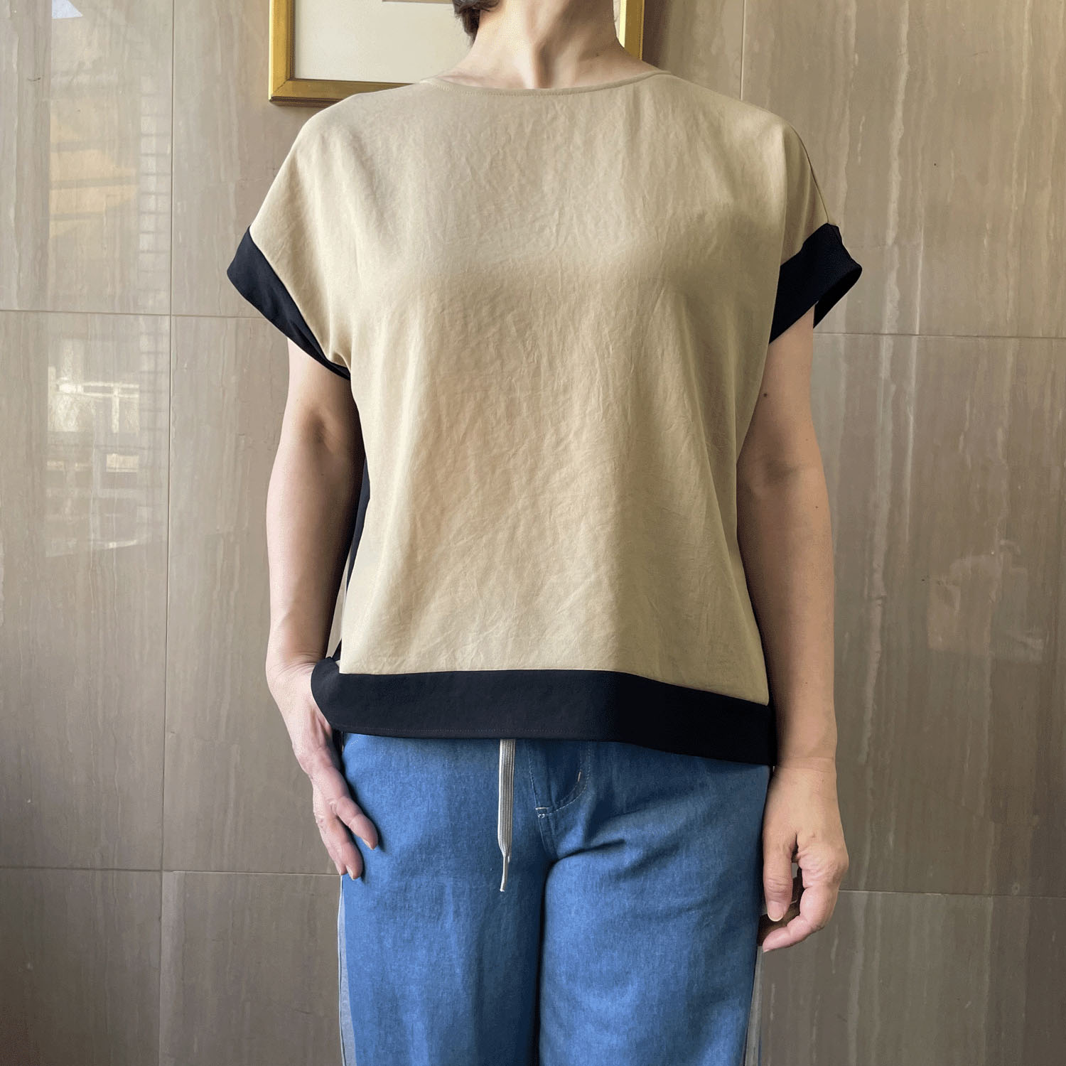 KOKIA ヴィンテージジョーゼットバイカラープルオーバー - 画像3