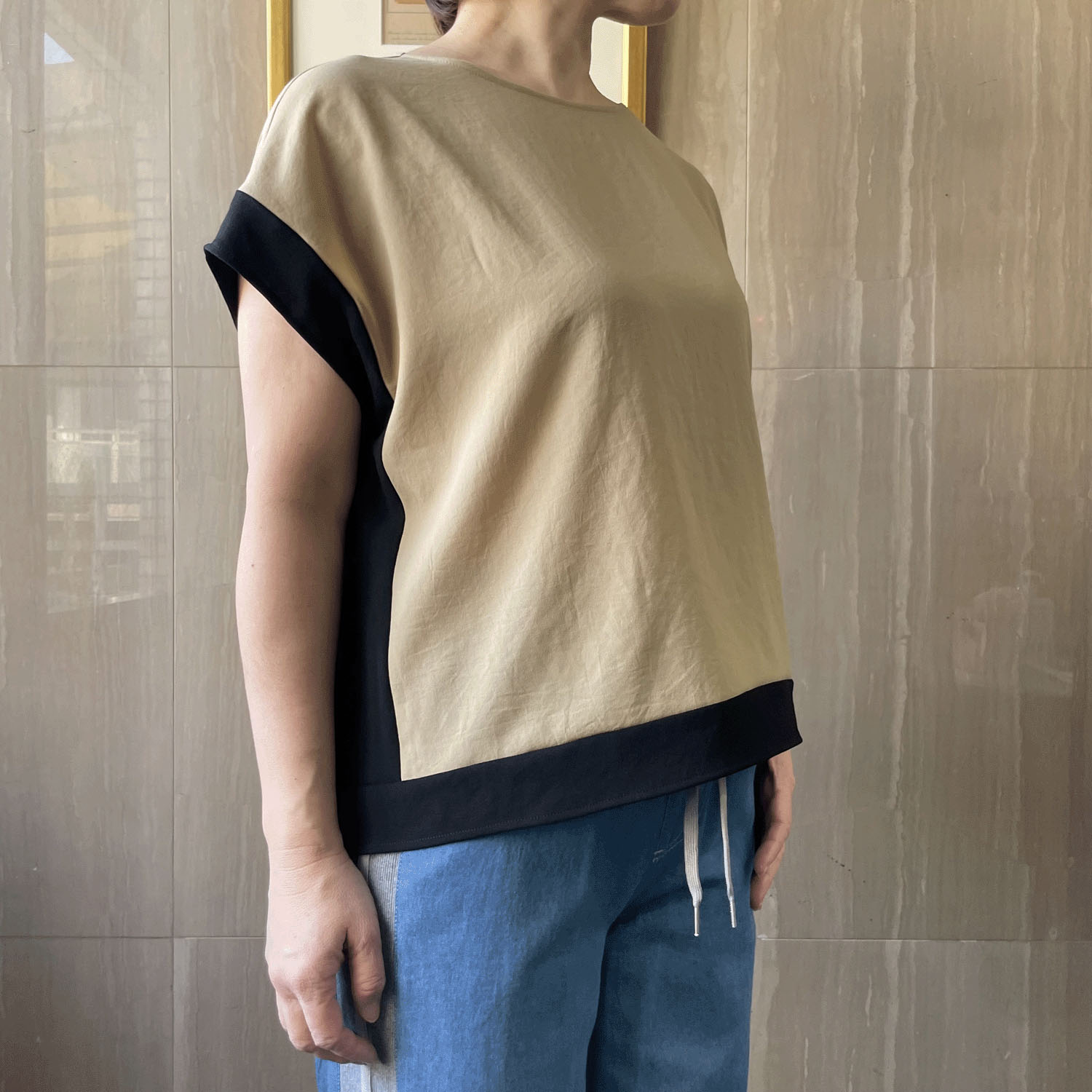 KOKIA ヴィンテージジョーゼットバイカラープルオーバー - 画像4