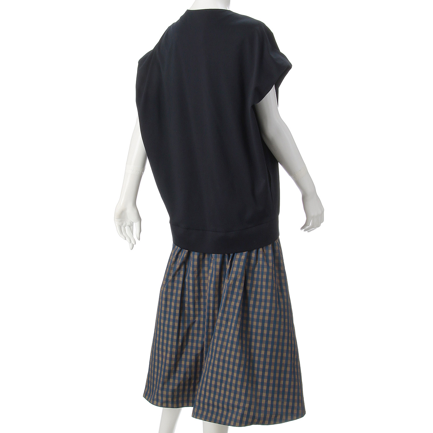 NOUQUE チェックスカートコンビワンピース - 画像3