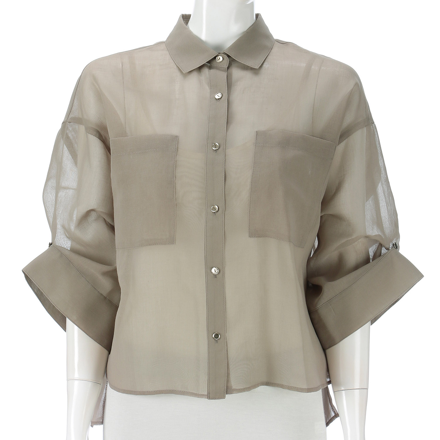 NOUQUE オーガンジー袖2WAYブラウス - 画像6