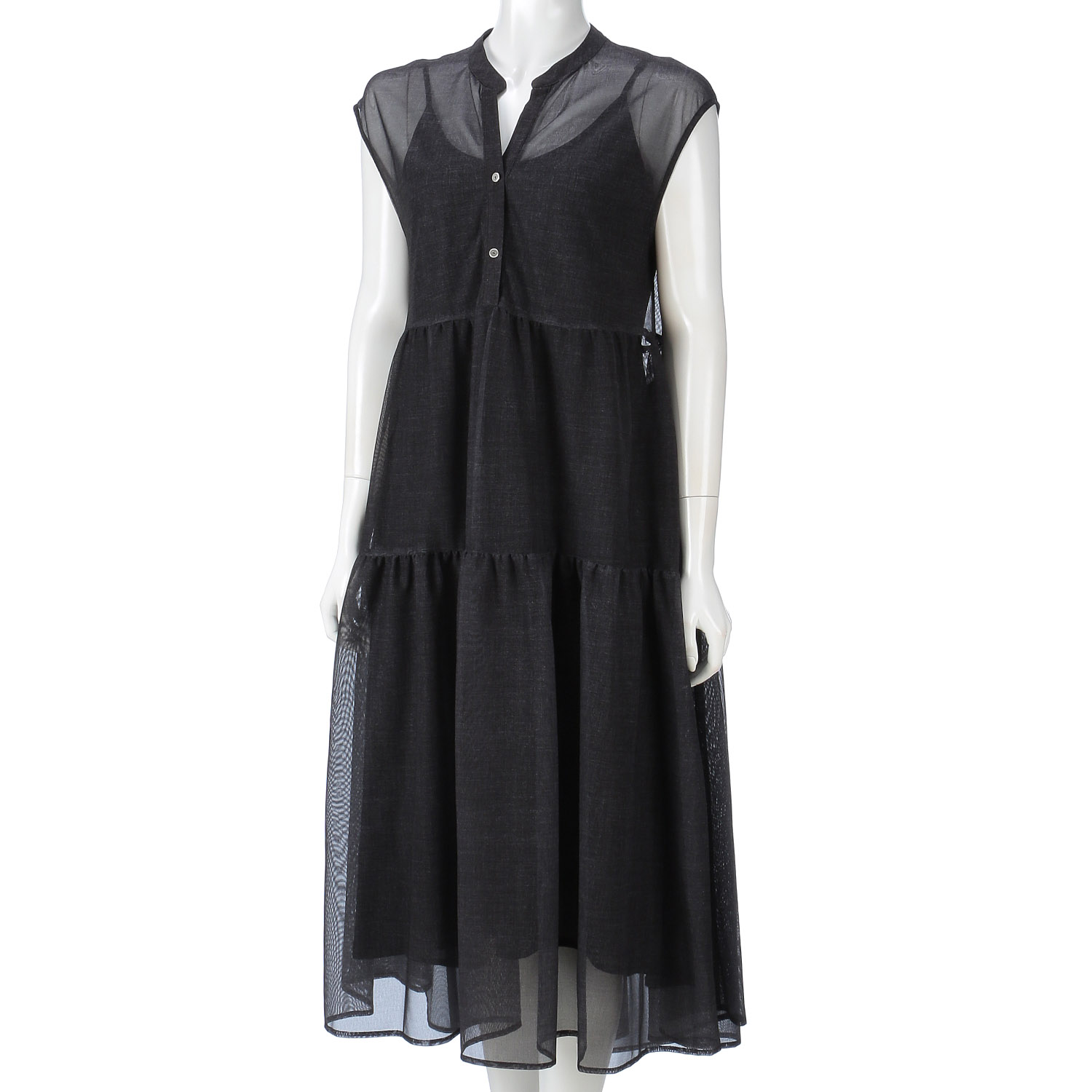 KOKIA デニム柄プリントティアードワンピース - 画像2