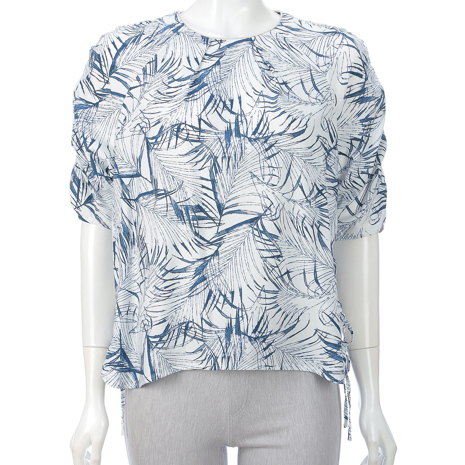 M－station プリントブラウス