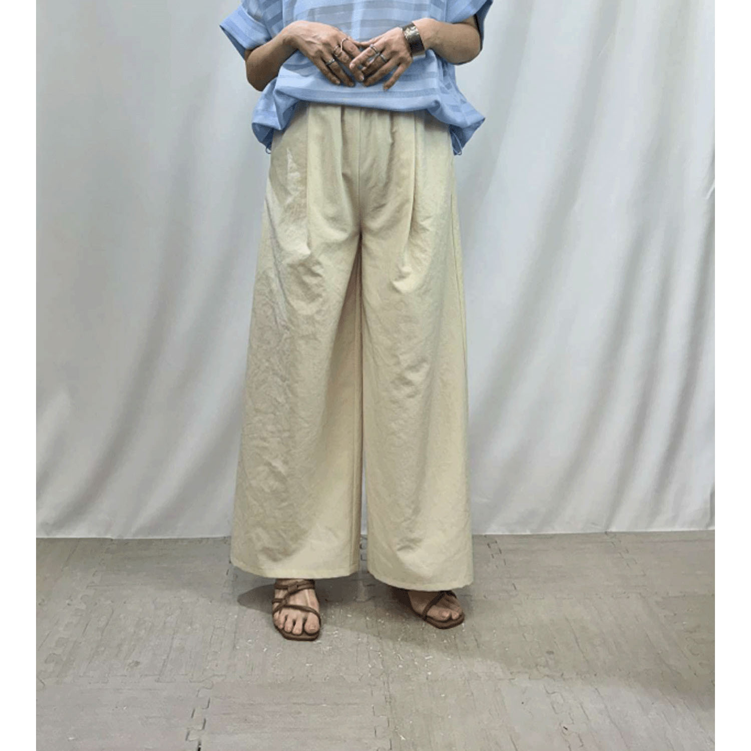 QTUME タックワイドパンツ - 画像3