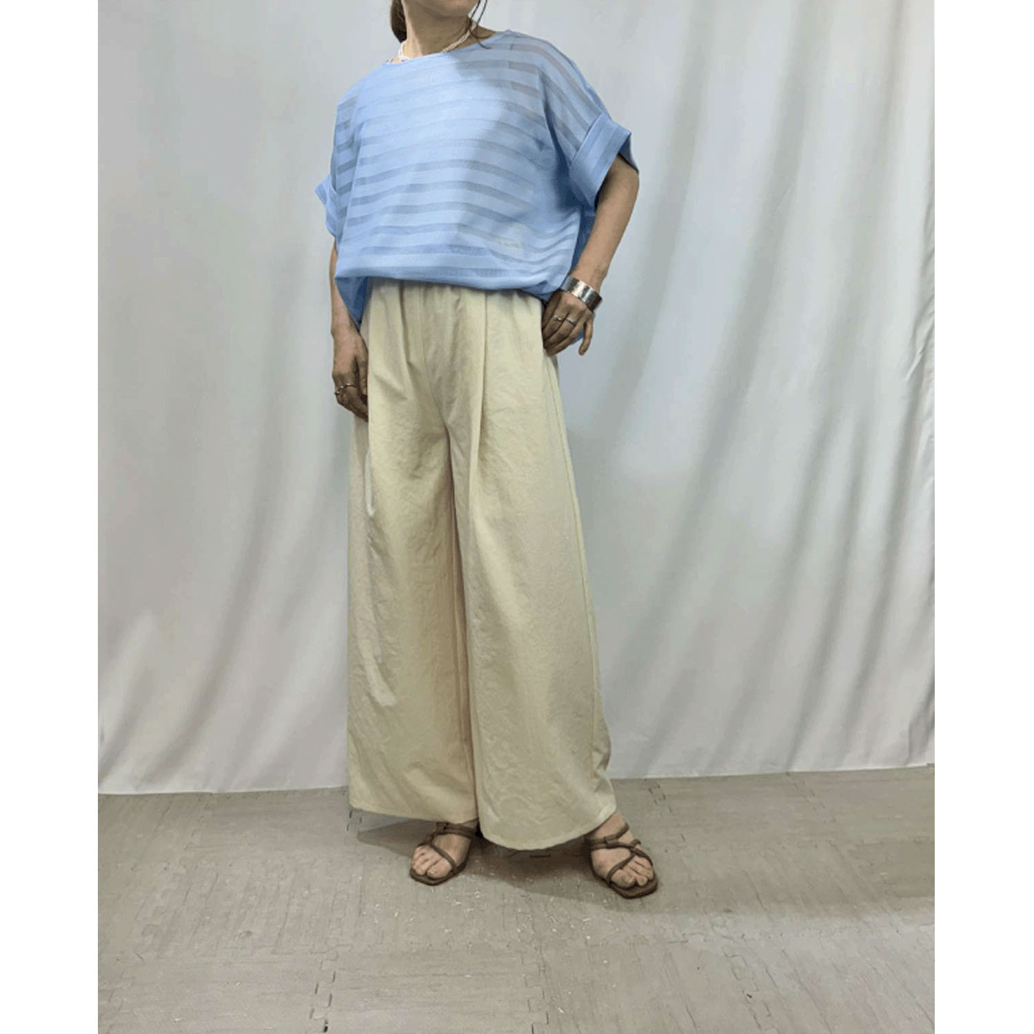 QTUME タックワイドパンツ - 画像8