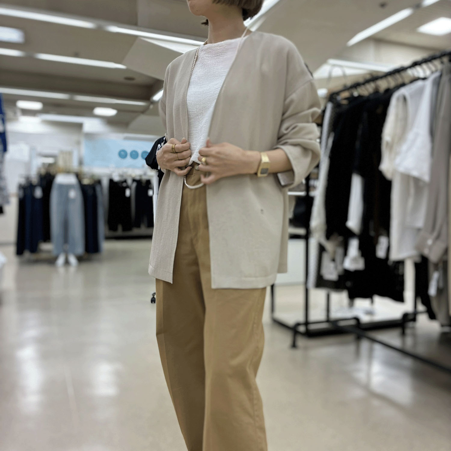 一珠 ノーカラージャケット - 画像5