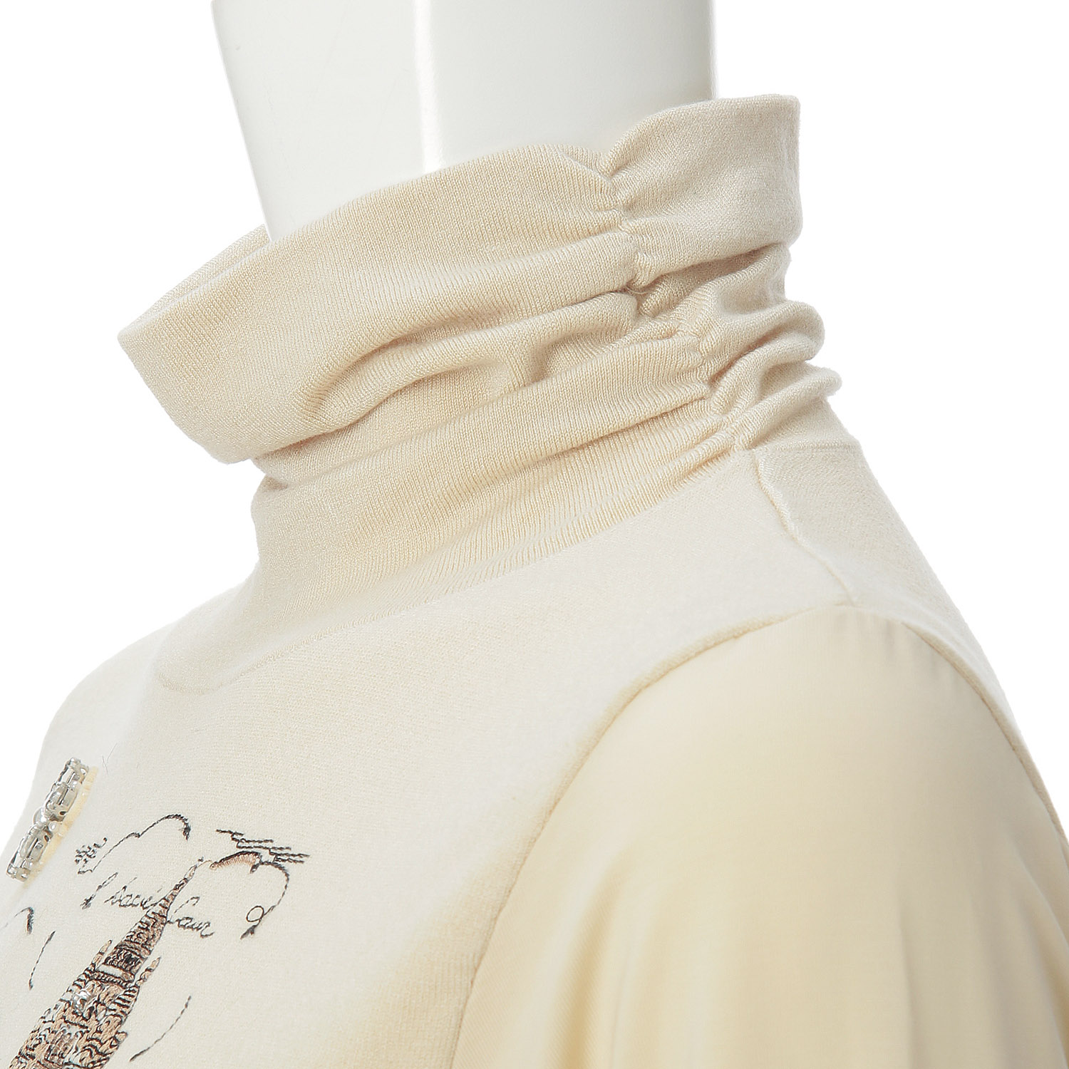 Super Beauty 胸元刺しゅう入りハイネックセーター - 画像8