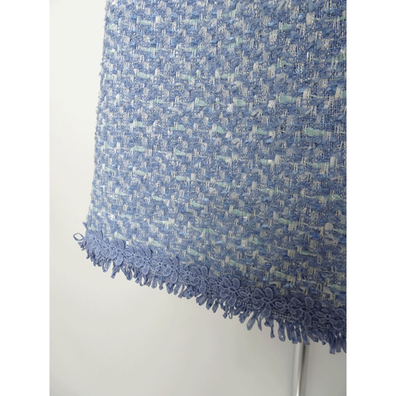 Super Beauty 裾レース使いツイード生地スカート - 画像9