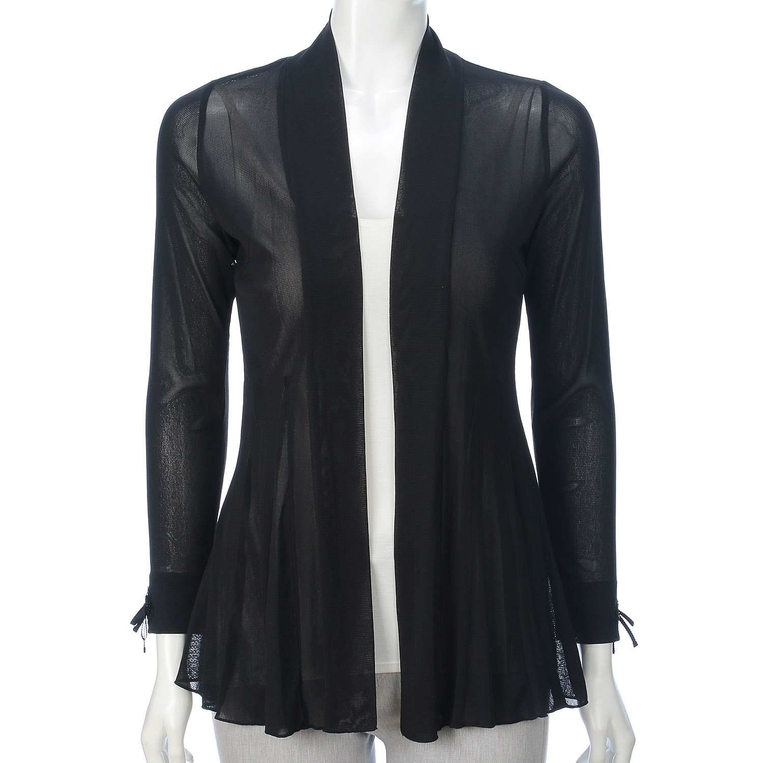 Super Beauty ビーズ×スパンコール×刺繍入りパワーネット素材カーディガン - 画像12