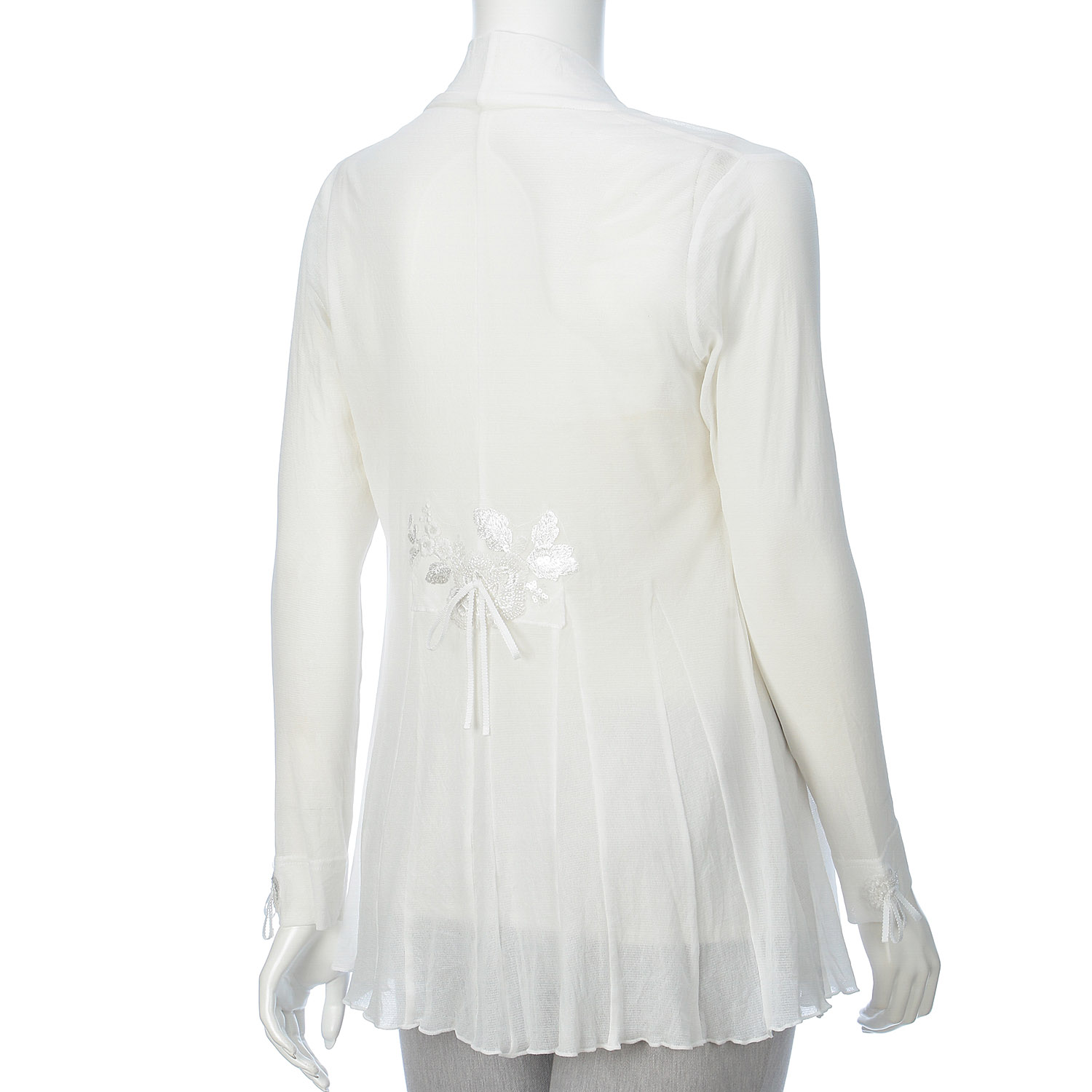 Super Beauty ビーズ×スパンコール×刺繍入りパワーネット素材カーディガン - 画像9