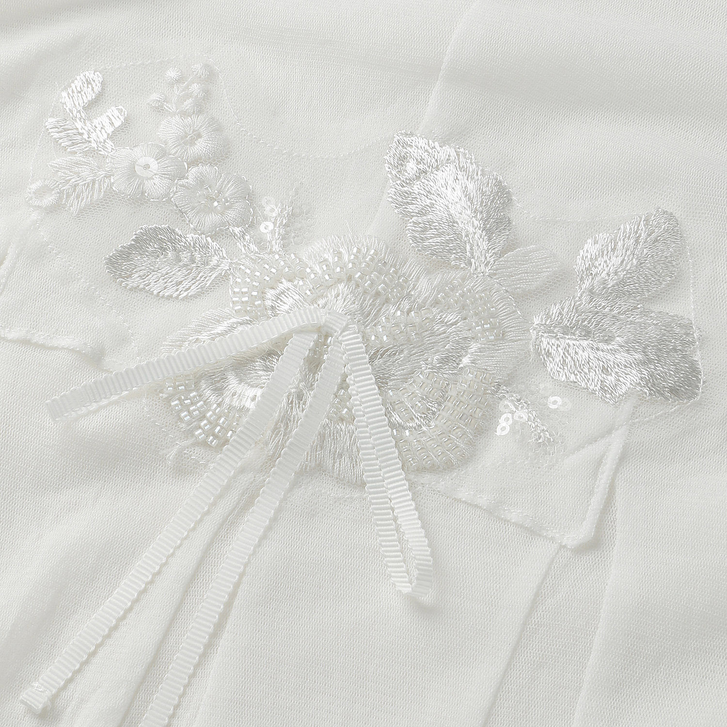 Super Beauty ビーズ×スパンコール×刺繍入りパワーネット素材カーディガン - 画像10