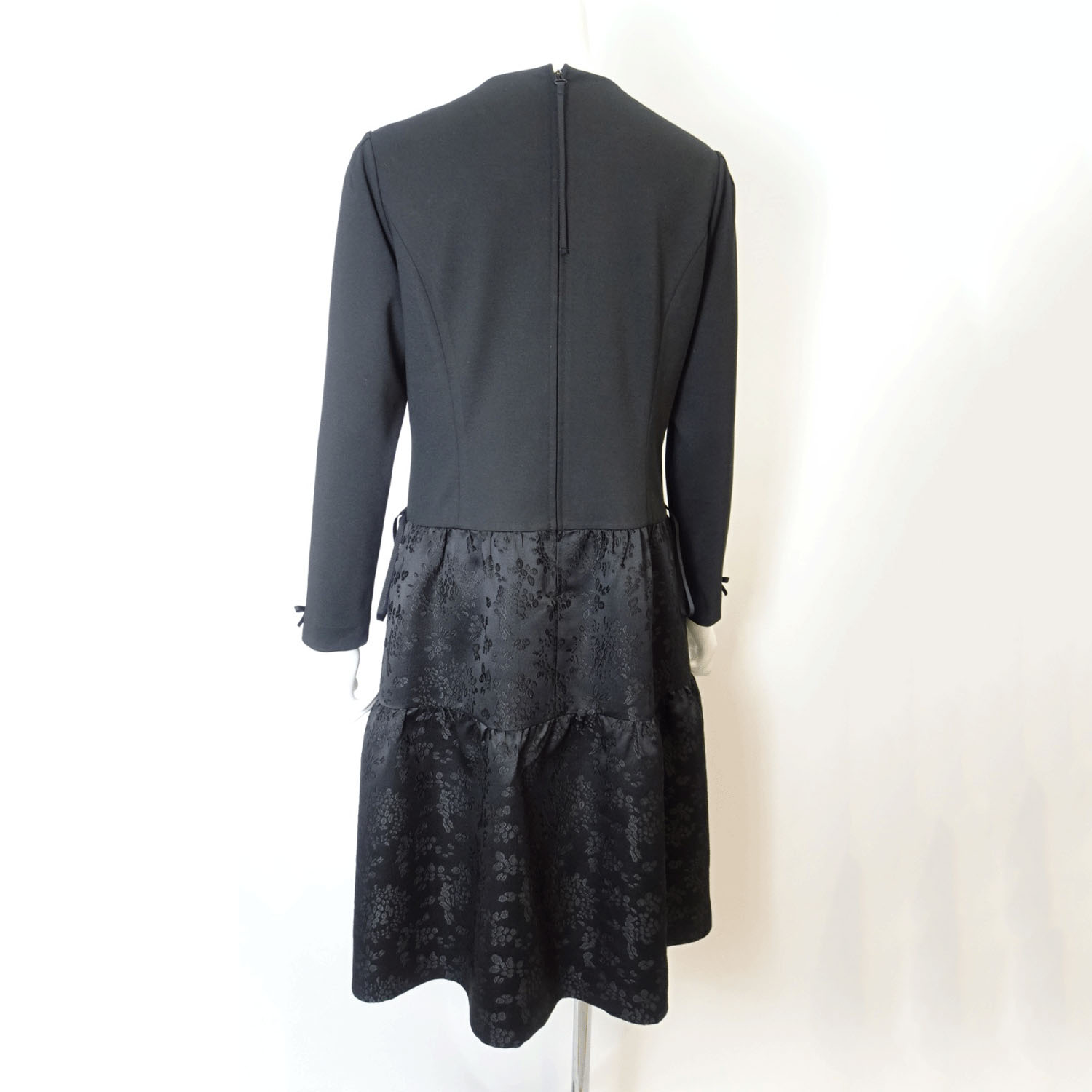 Super Beauty ジャガード織×ダンボールニット素材切替ワンピース - 画像4