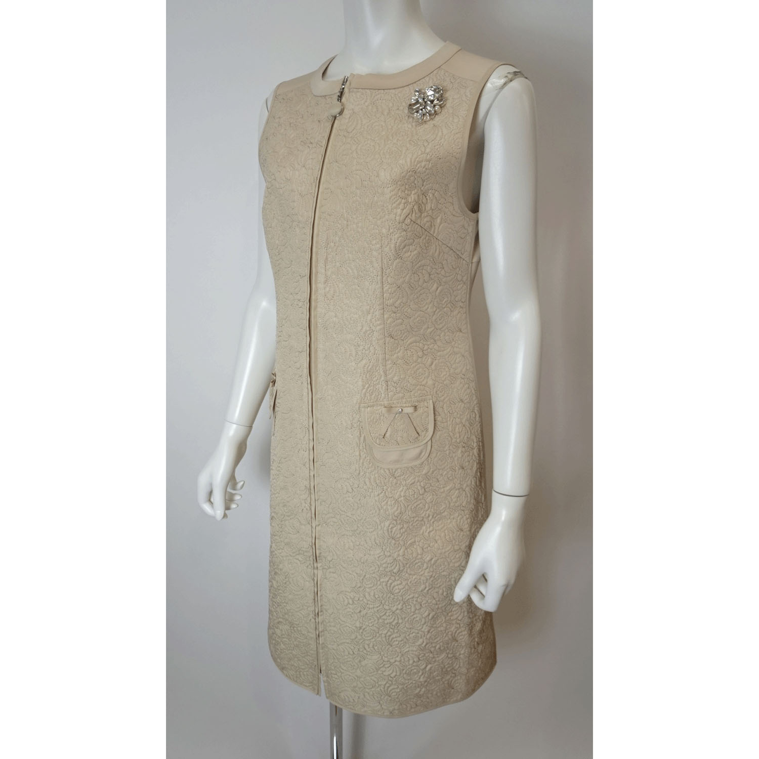 Super Beauty キルティング生地切替前あきワンピース - 画像5