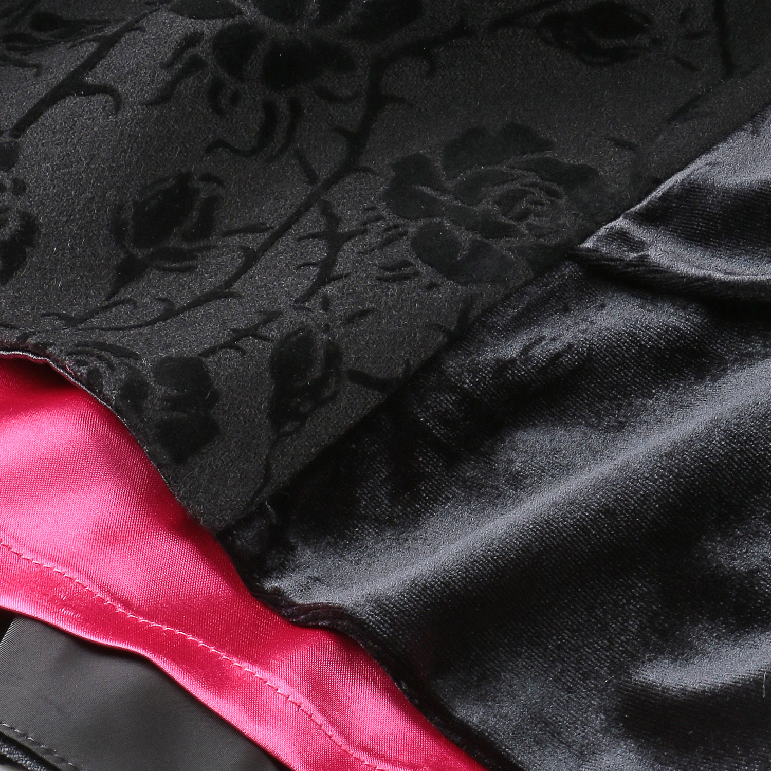 Super Beauty 裾フリルフロッキプリント前あきワンピース - 画像15