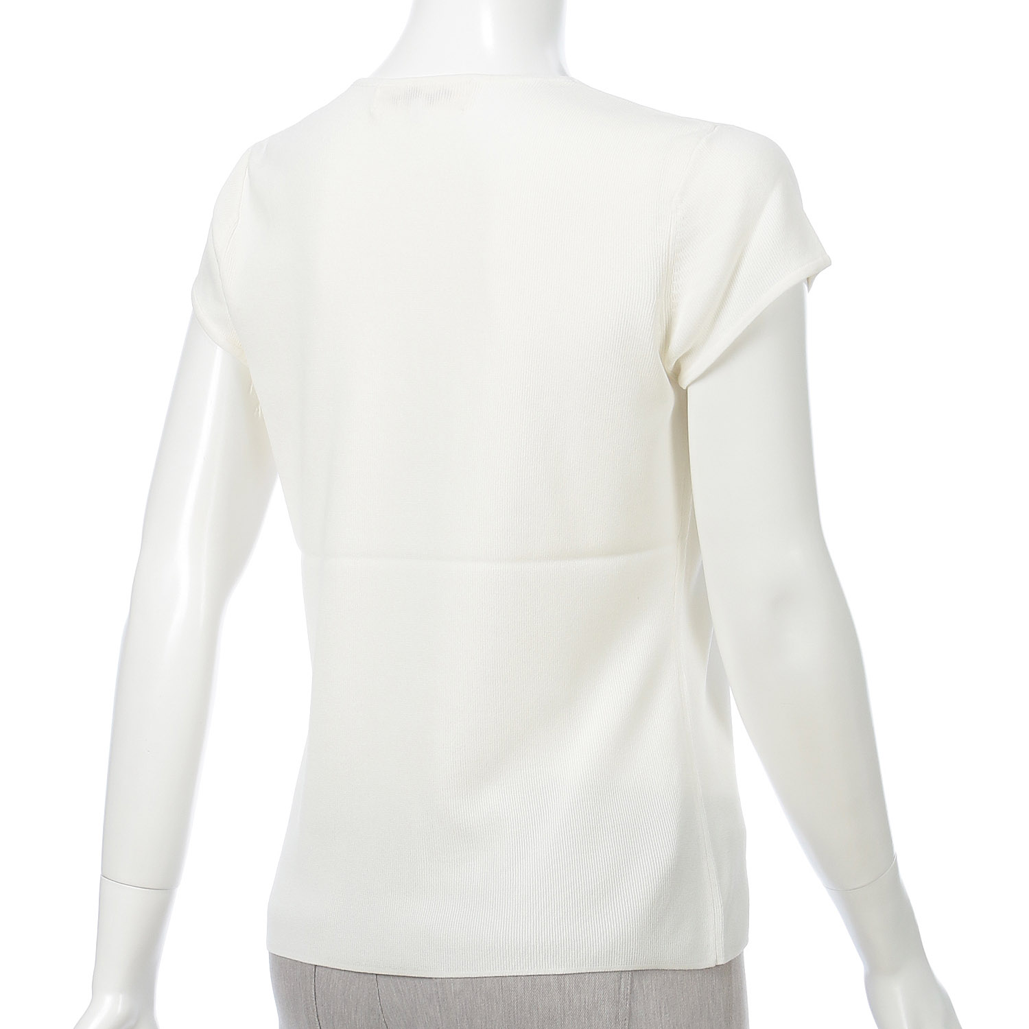 Super Beauty 胸元スパンコール刺しゅう使い半袖ニット - 画像6