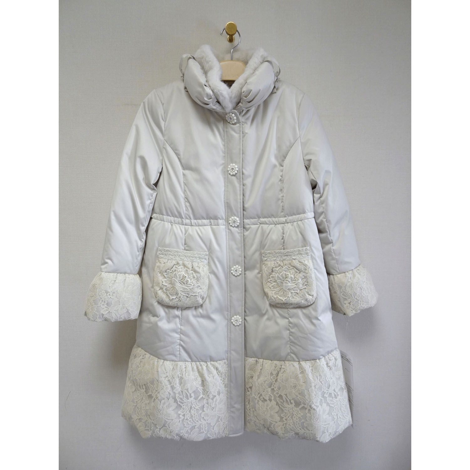 【Inata Live】Super Beauty 裾レース切替ダウンコート - 画像12