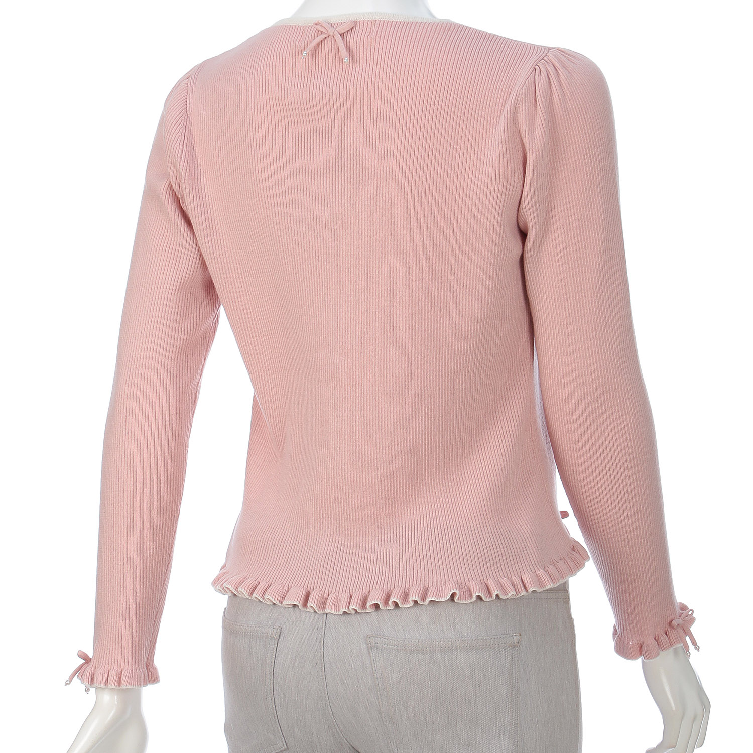 Super Beauty レースモチーフニットカーディガン - 画像5