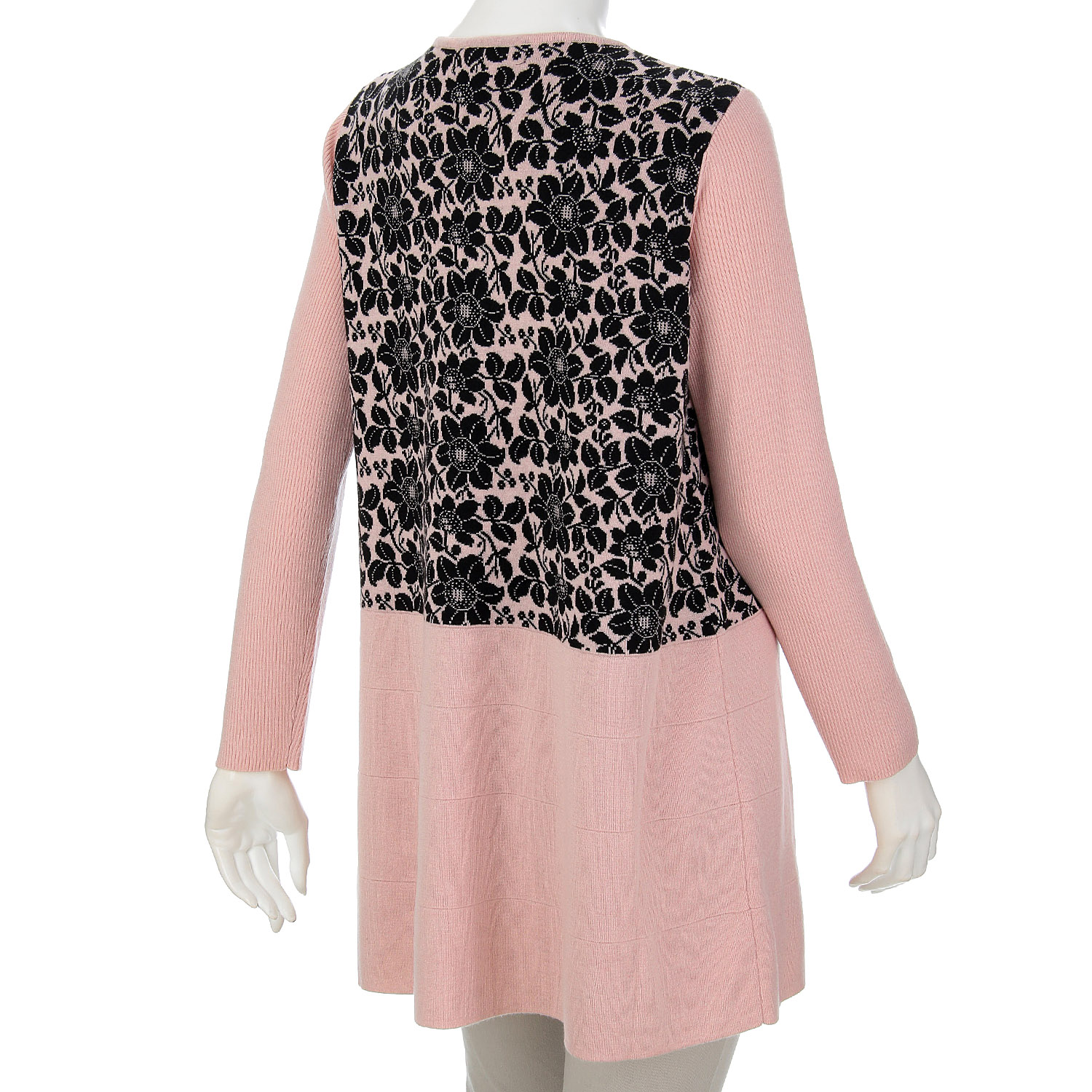 Super Beauty 花柄ジャカードニットチュニックプルオーバー - 画像8