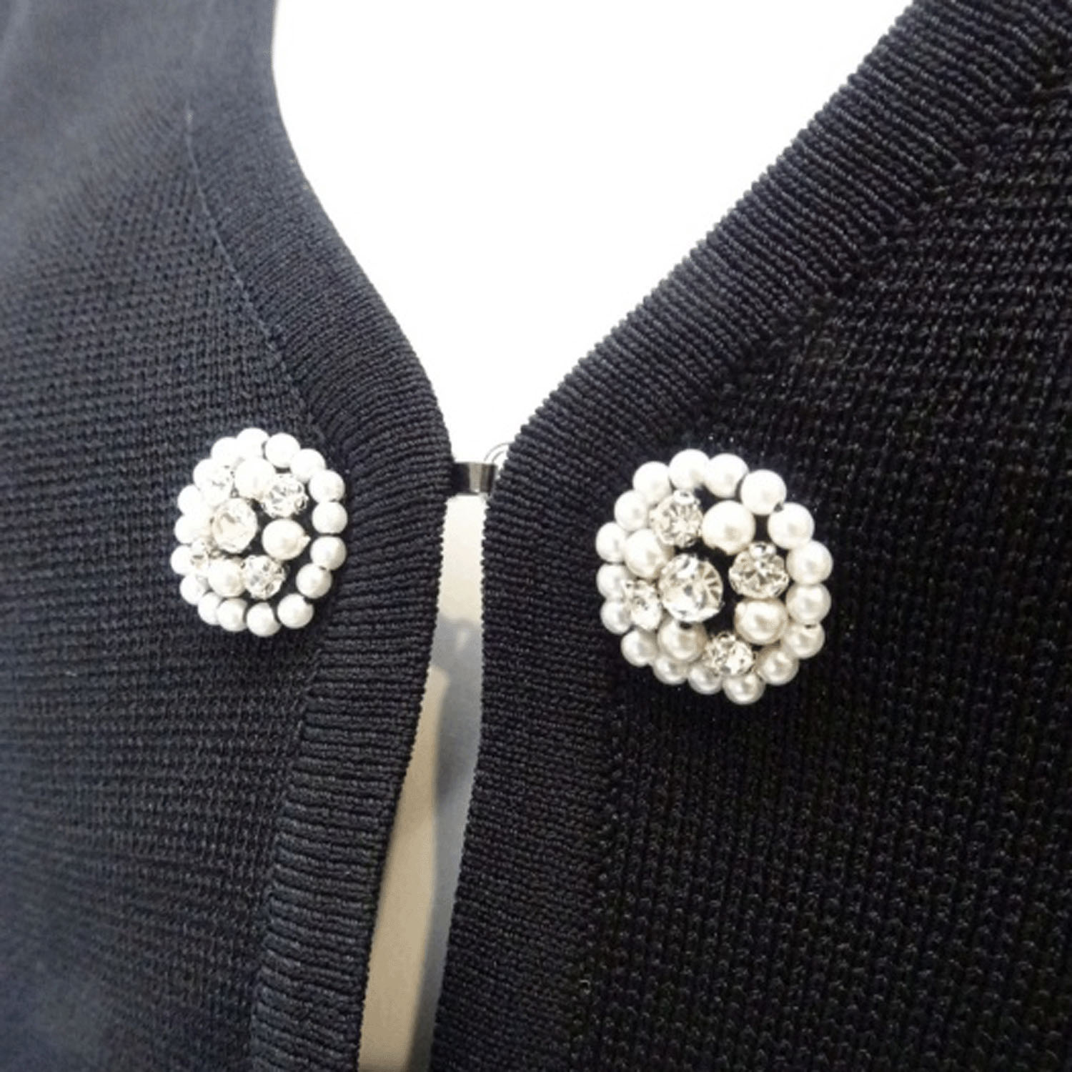 【Insta Live】Super Beauty ジュエルボタン付きクロップドカーディガン - 画像12