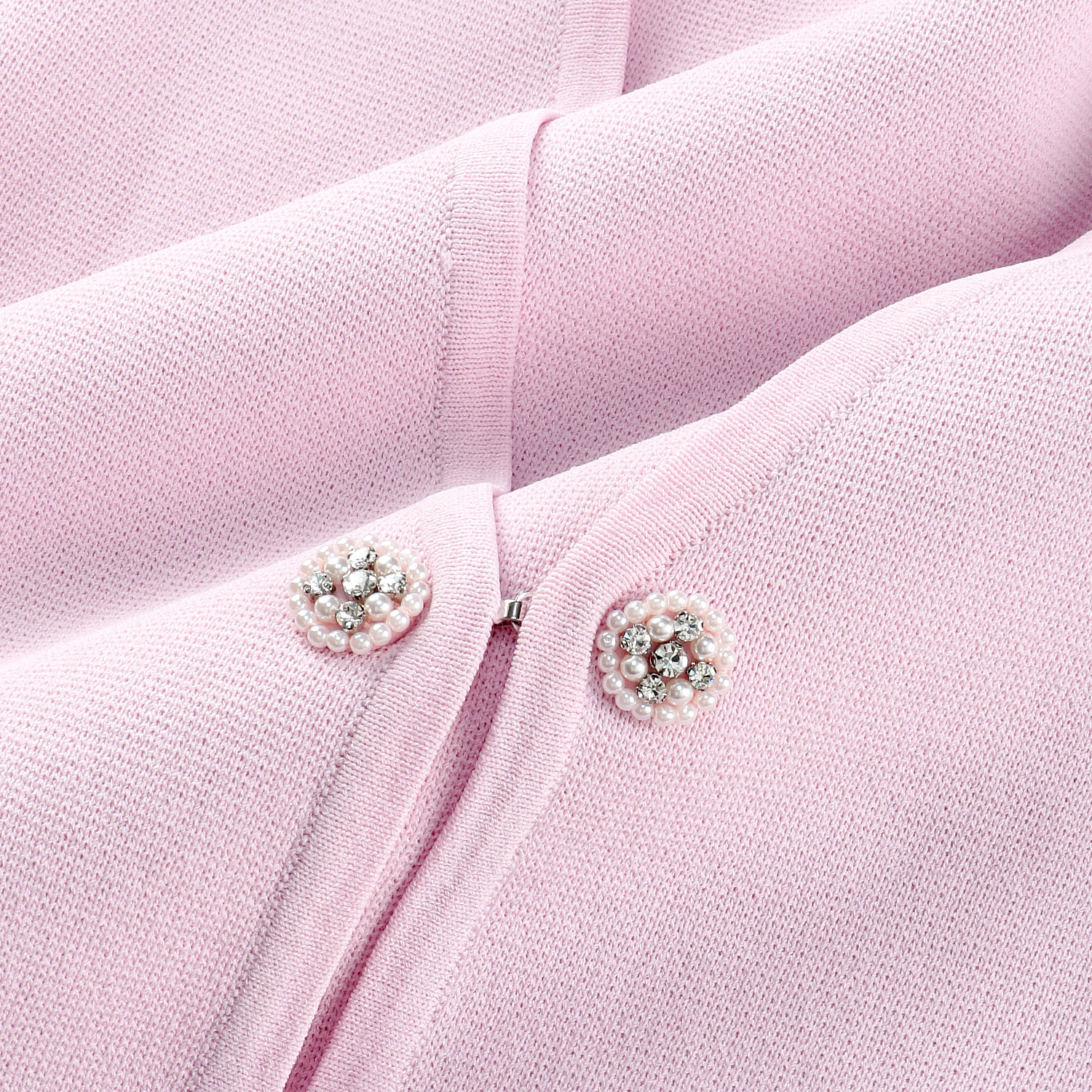 【Insta Live】Super Beauty ジュエルボタン付きクロップドカーディガン - 画像18